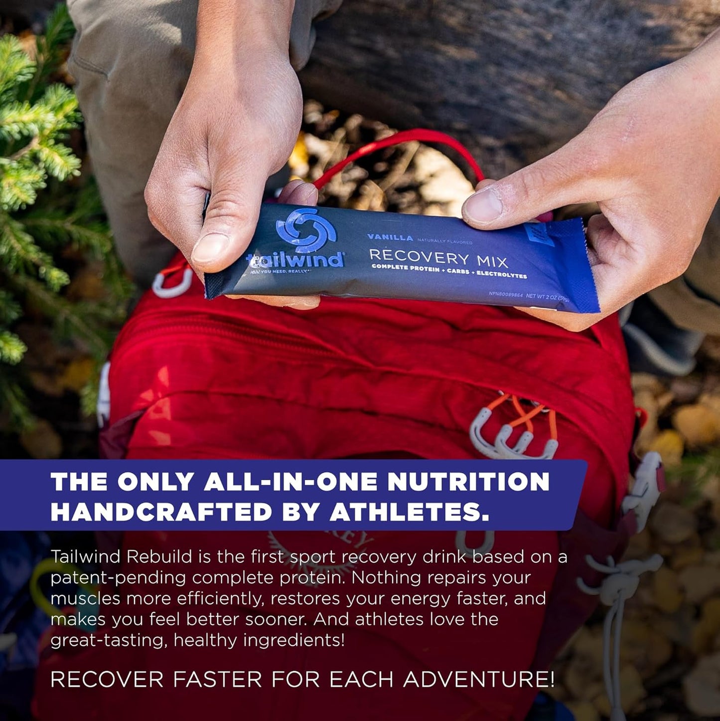 Vanilla Vegan Recovery Drink Mix with Protein, Carbs, & Electrolytes - Gluten, Soy, & Dairy-Free - 15 Servings