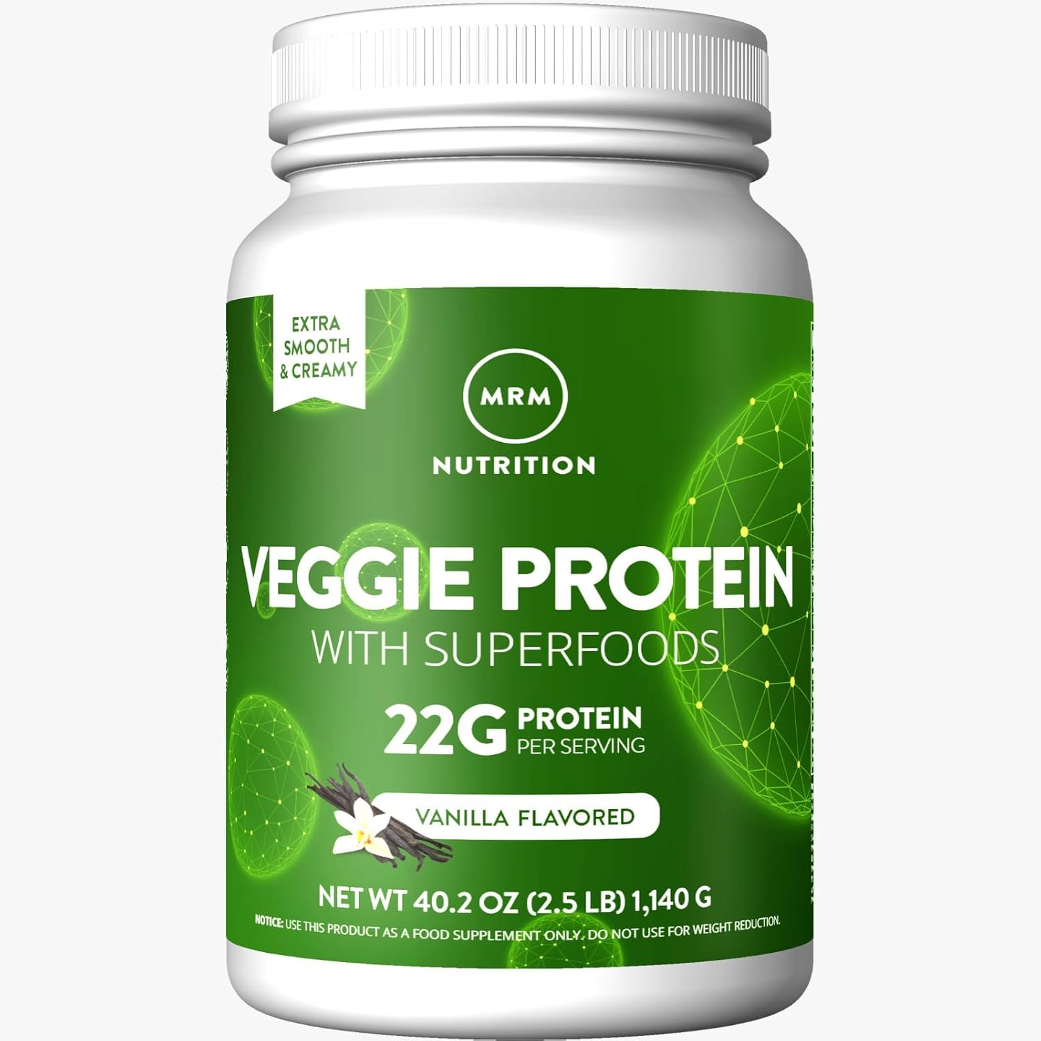 Vanilla Veggie Protein Powder - Vegan Protein Source, Non-GMO, Gluten-Free, Preservative-Free - 2.5 lbs - BoostGo Australia