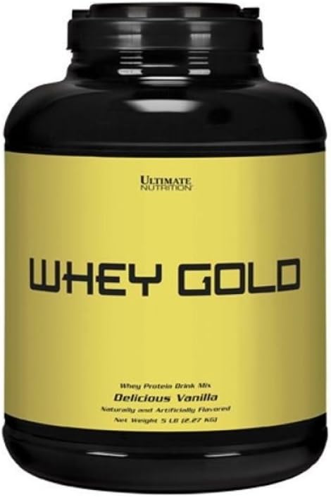 Vanilla Whey Gold Protein Powder - 20g Protein, Amino Acids, 67 Servings for Muscle Development & Recovery