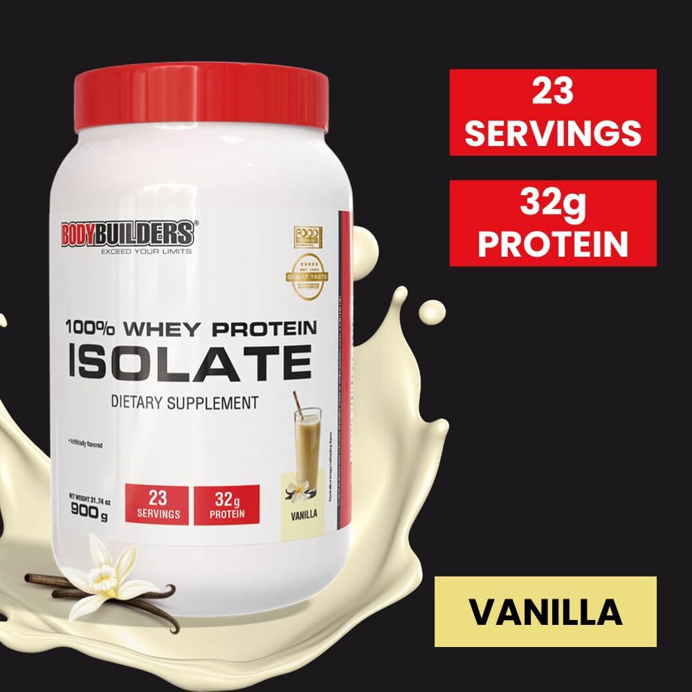 Vanilla Whey Protein Isolate for Bodybuilders - 1.98 lbs