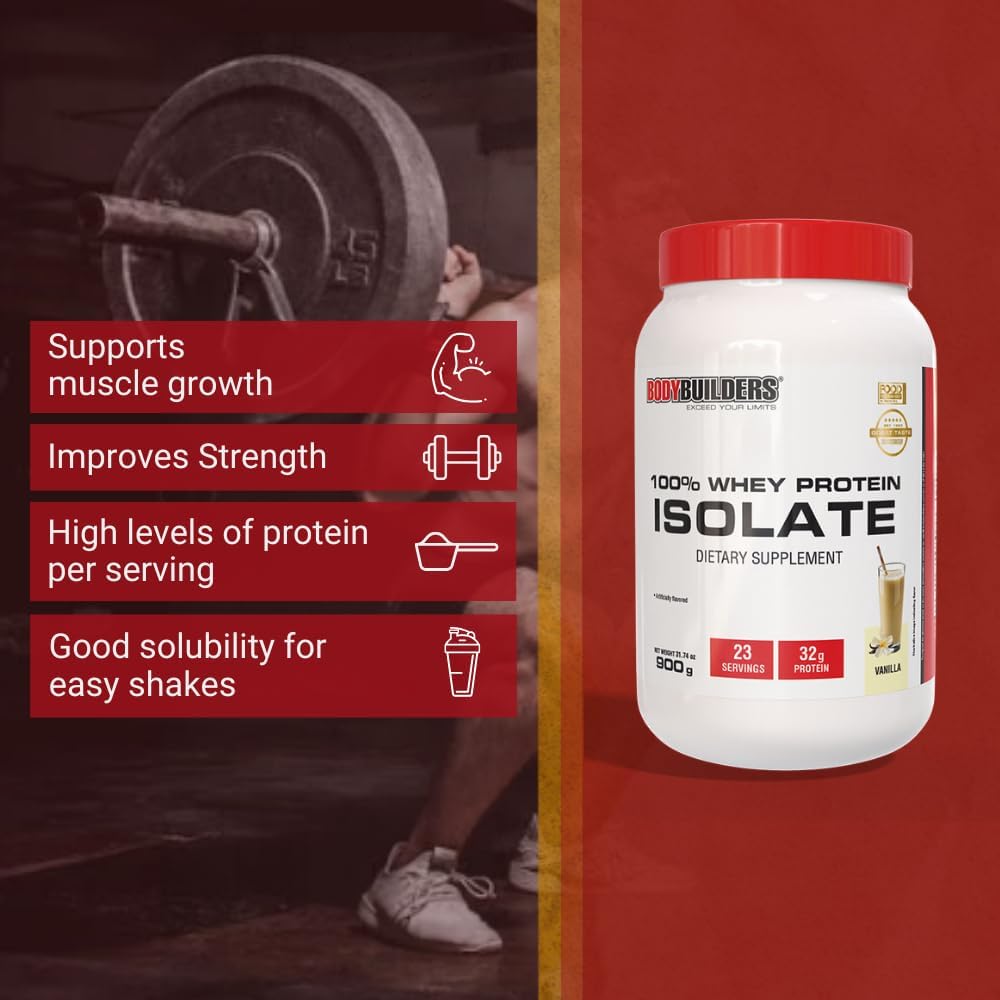Vanilla Whey Protein Isolate for Bodybuilders - 1.98 lbs