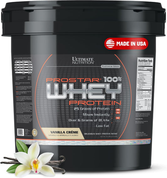 Vanilla Whey Protein Isolate Powder - Low Carb, High Protein Shake for Muscle Gain & Recovery - Keto Friendly - 10 lbs Bucket