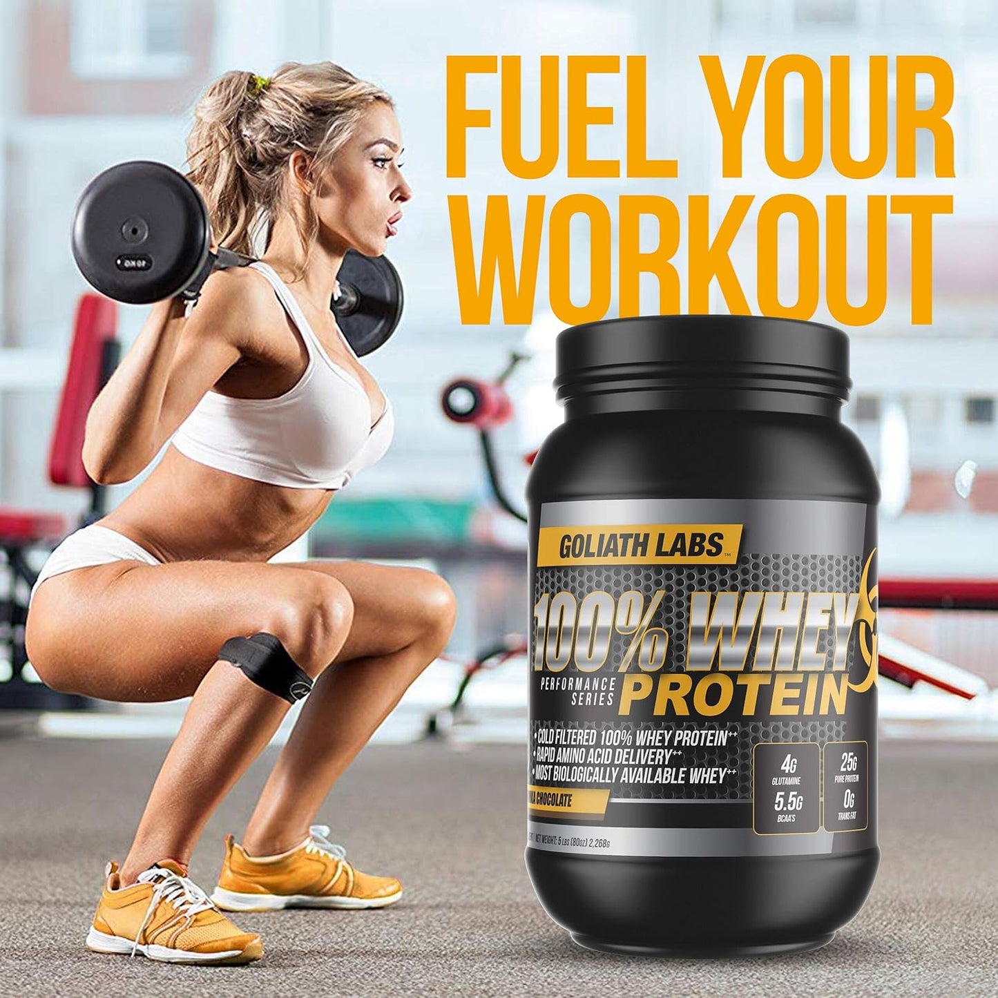 Vanilla Whey Protein Powder - Goliath Labs - 100% Whey - 20 lb Size