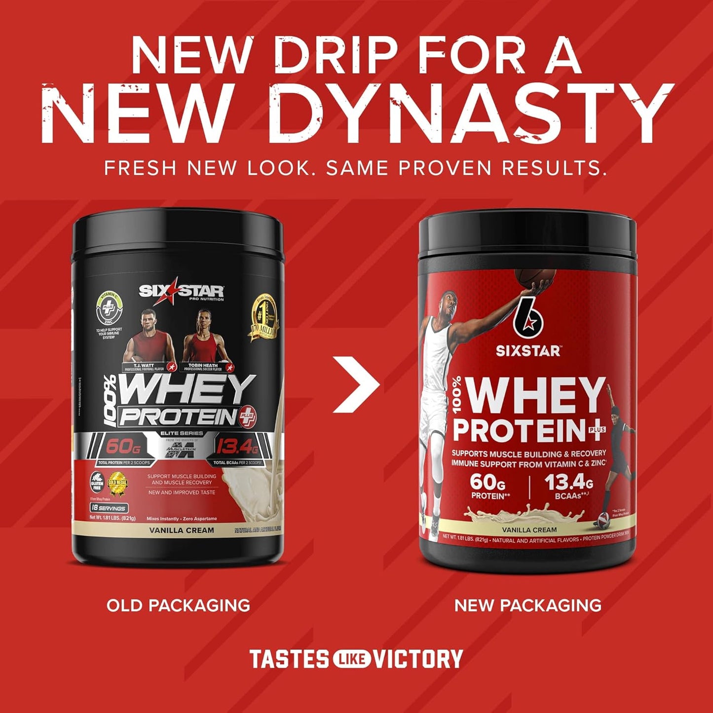 Vanilla Whey Protein Powder for Lean Muscle Gain | Six Star Whey Protein Plus with Isolate & Peptides | Muscle Builder for Men & Women | 2 lbs Package - BoostGo Australia