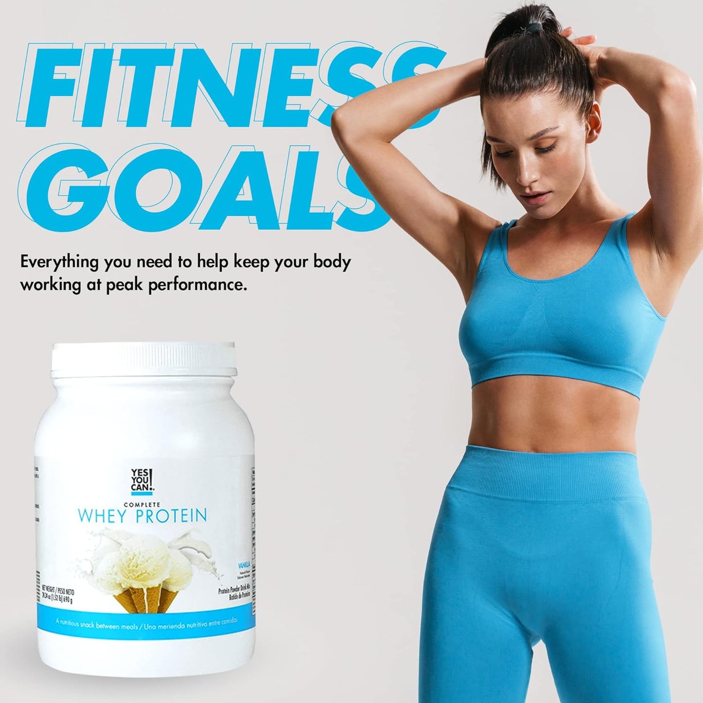 Vanilla Whey Protein Powder: High Protein Snack with Iron and Vitamin D, Gluten-Free Protein Shake Powder (20g Protein)
