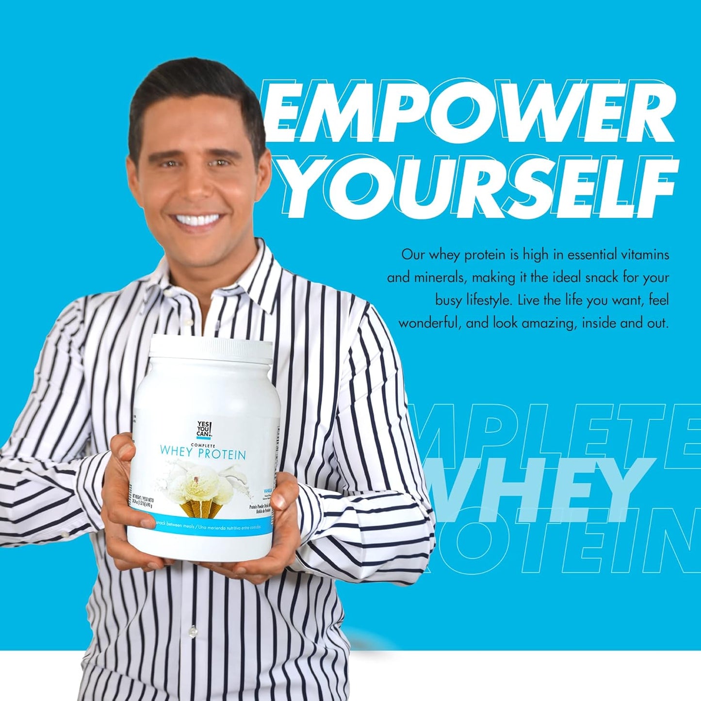 Vanilla Whey Protein Powder: High Protein Snack with Iron and Vitamin D, Gluten-Free Protein Shake Powder (20g Protein)