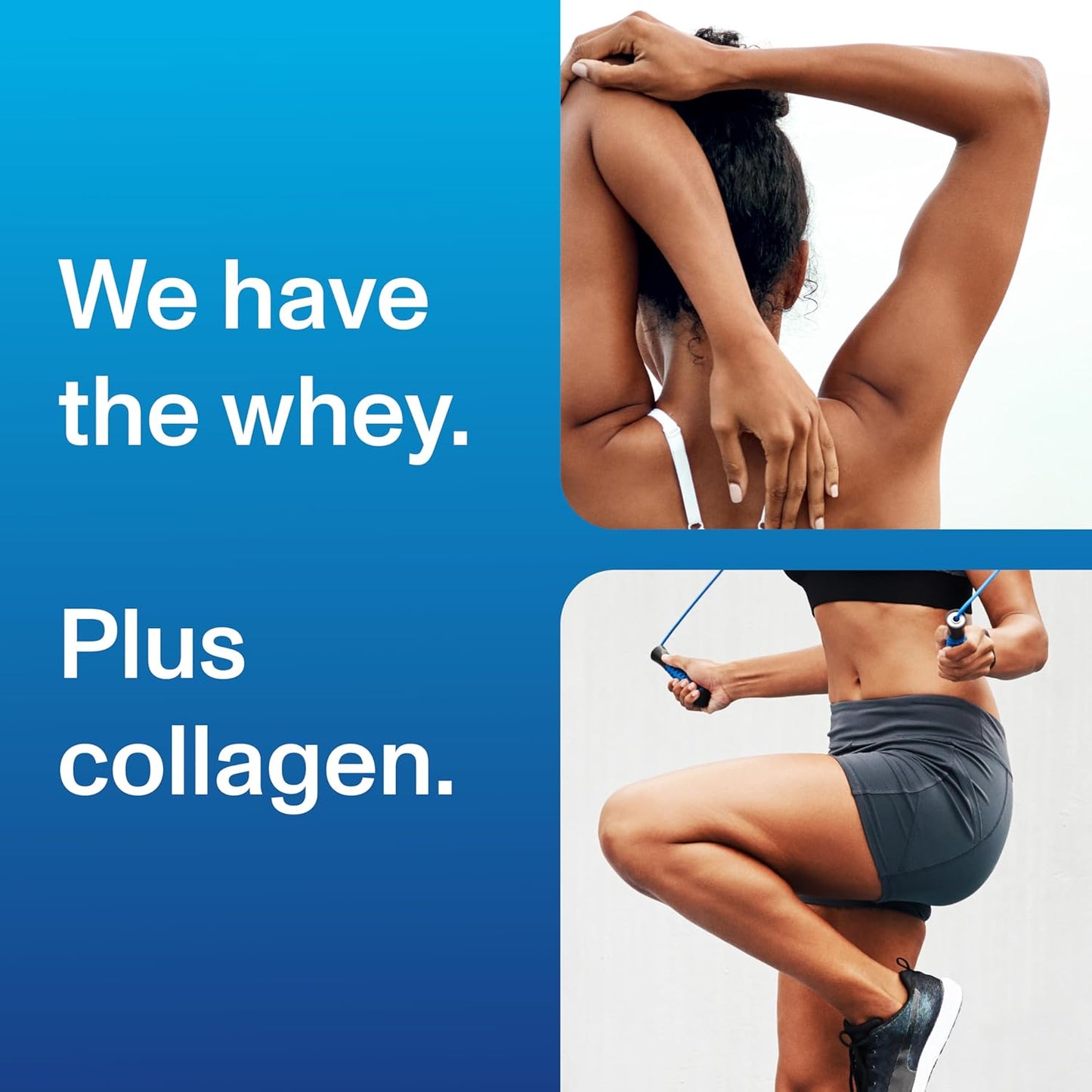 Vanilla Whey Protein Powder with Collagen Peptides, 24g Protein, Vitamin C, Joint Health Support - 16 Servings, 21.7oz