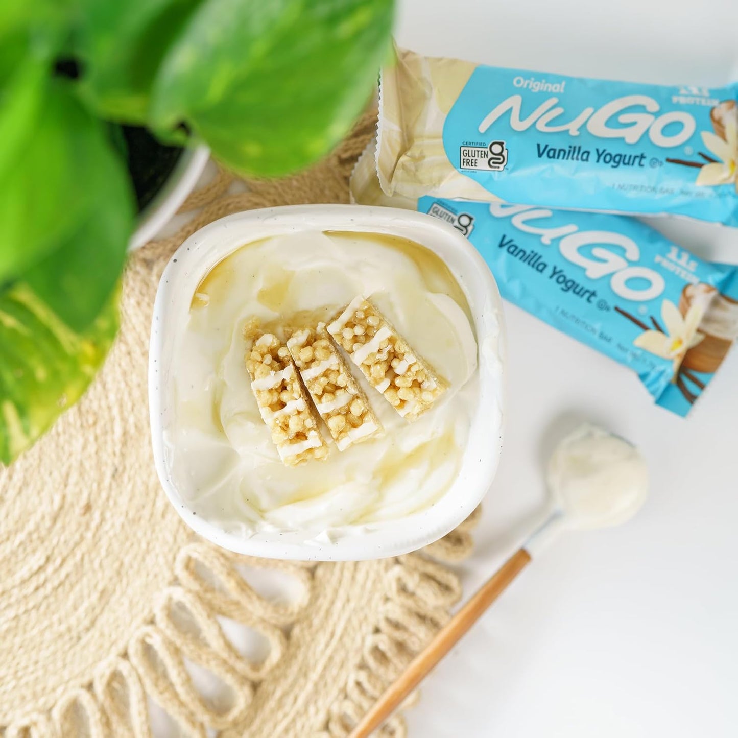 Vanilla Yogurt NuGo Protein Bars - 11g Protein, 170 Calories, Gluten Free - 15 Bars, 1.76 oz each