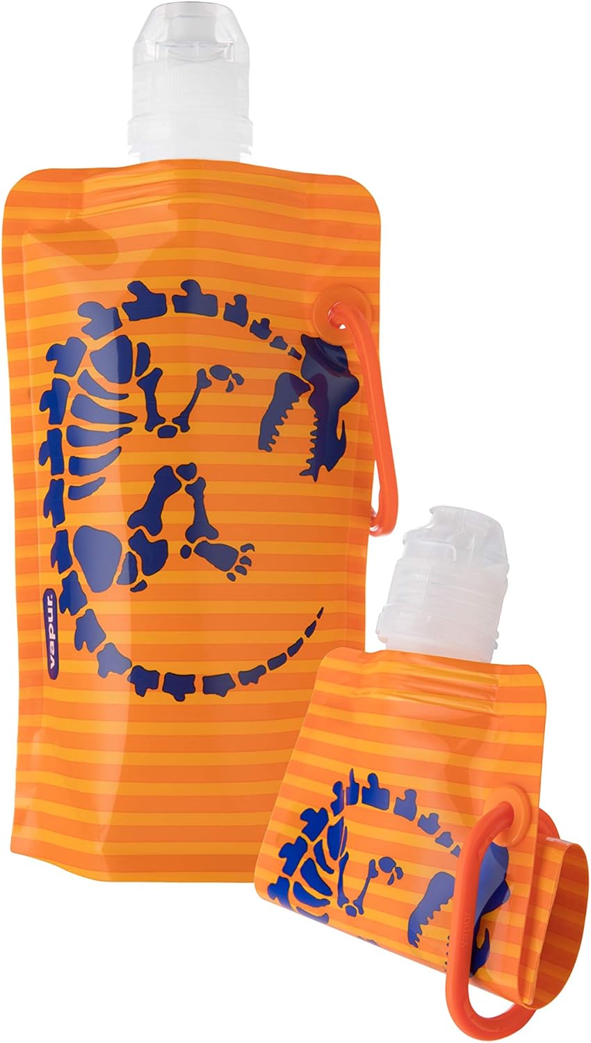 Vapur Kids Flexible Collapsible Anti-Bottle with Clip for Portable Hydration on-the-go