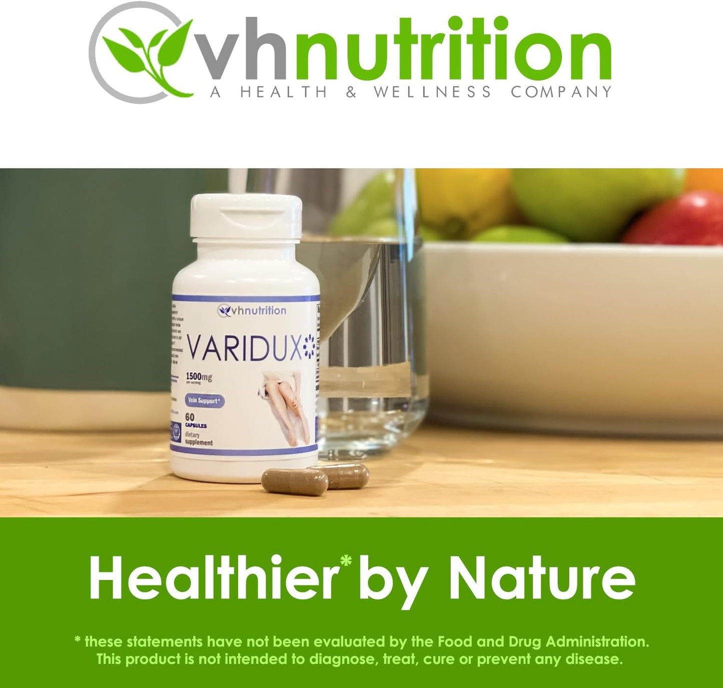 VARIDUX Vein Support Supplements | Grape Seed Extract, Pine Bark, Butchers Broom | Promotes Circulation | 60 Capsules