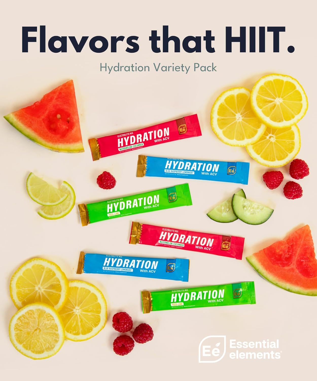 Variety Pack Sugar Free Electrolytes Powder Packets with ACV & Vitamin C - 15 Stick Packs for Hydration - BoostGo Australia