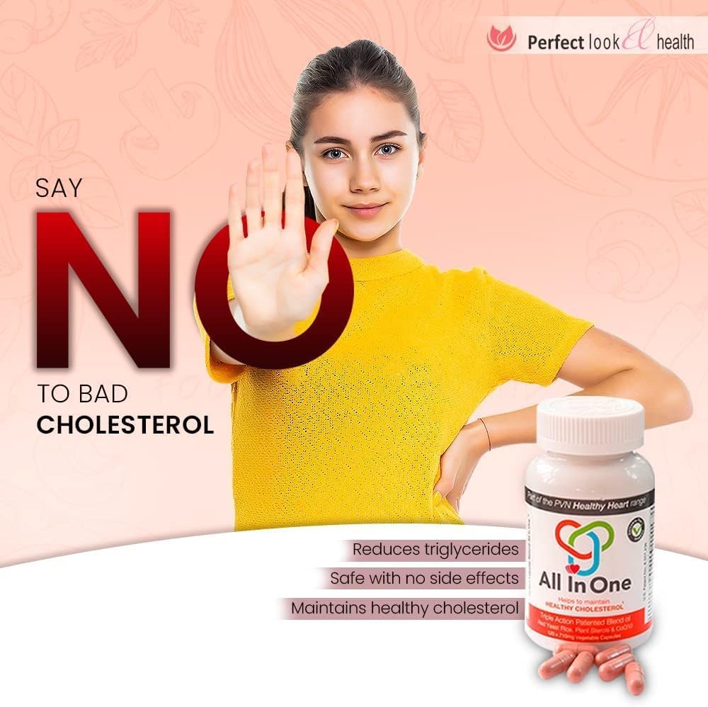 Vascular Health Supplement with Red Yeast Rice, CoQ10, and Plant Sterols - Supports Heart Health and Blood Circulation - 120 Capsules