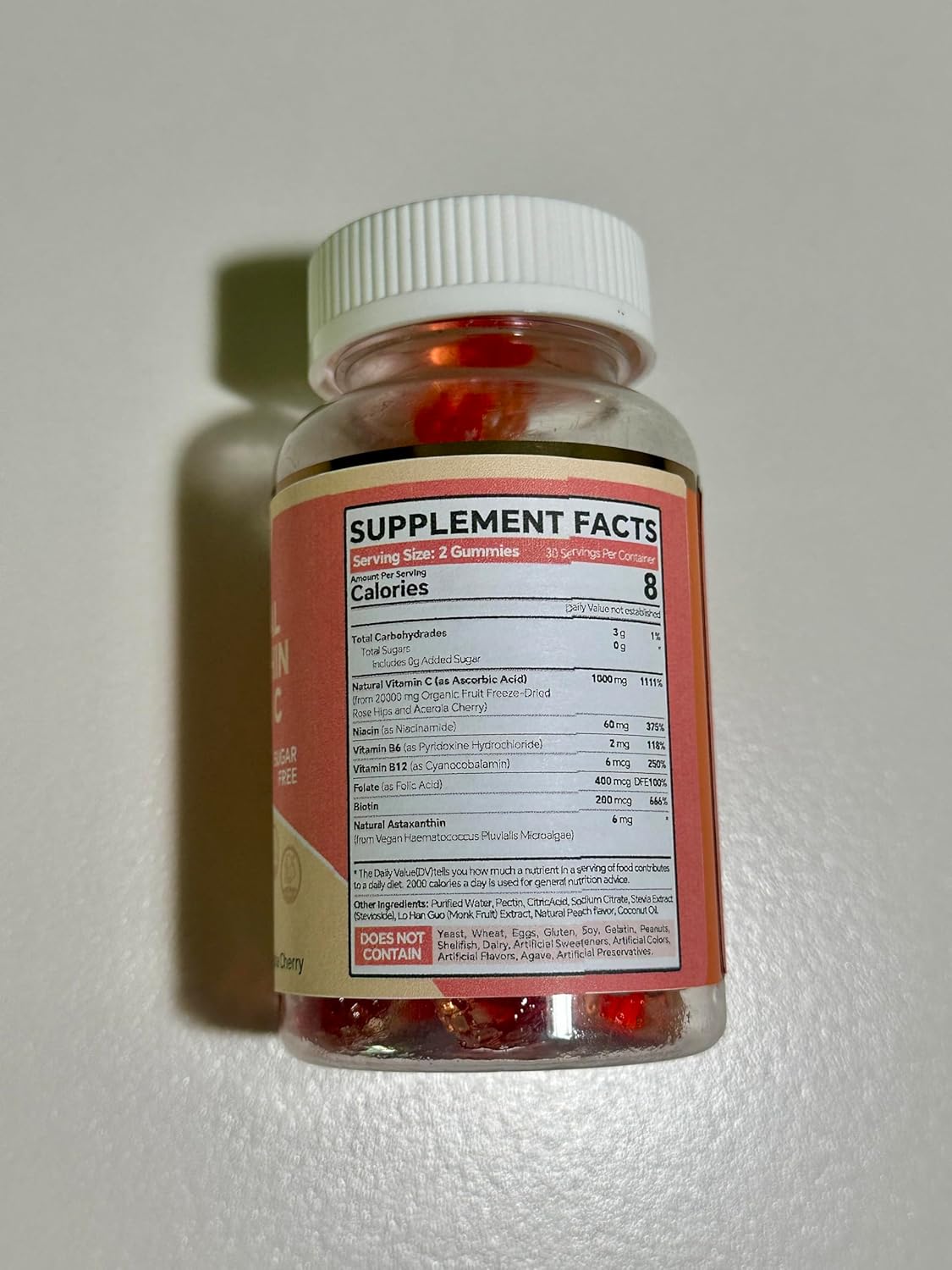 VEETAGYO Liposomal Vitamin C 1000mg + Astaxanthin 6mg Supplements - Dual Layer with Niacin, B6, B12, Folate, and Biotin - Antioxidant Formula - Gelatin and Sugar Free - 60 Capsules