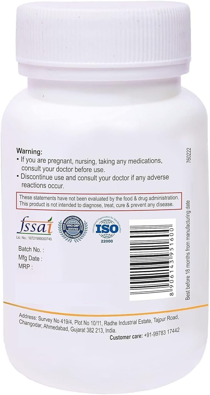Veg Capsules with Generic Pyridoxine Hydrochloride (Vitamin B6) | 60 Count