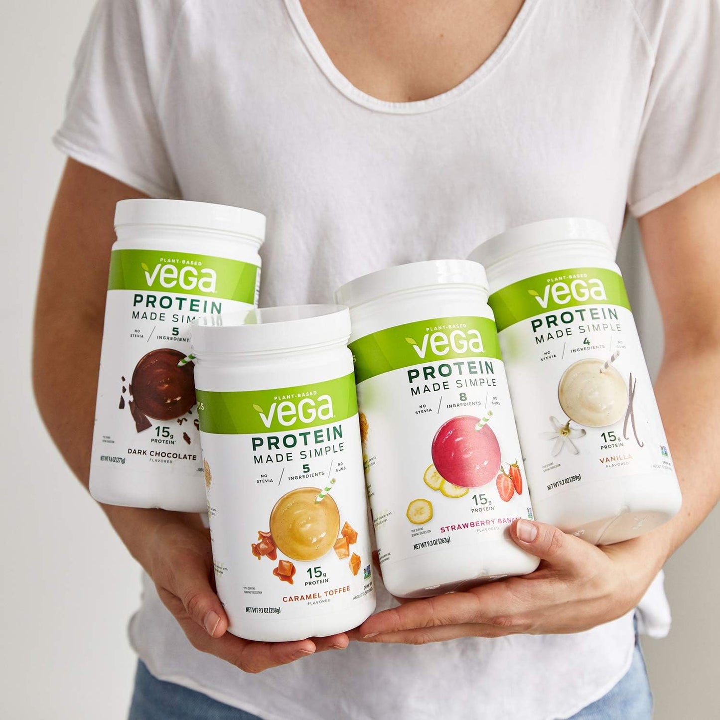Vega Dark Chocolate Protein Powder - Plant Based, Gluten Free, Stevia Free, Pea Protein for Men and Women - 9.6 oz