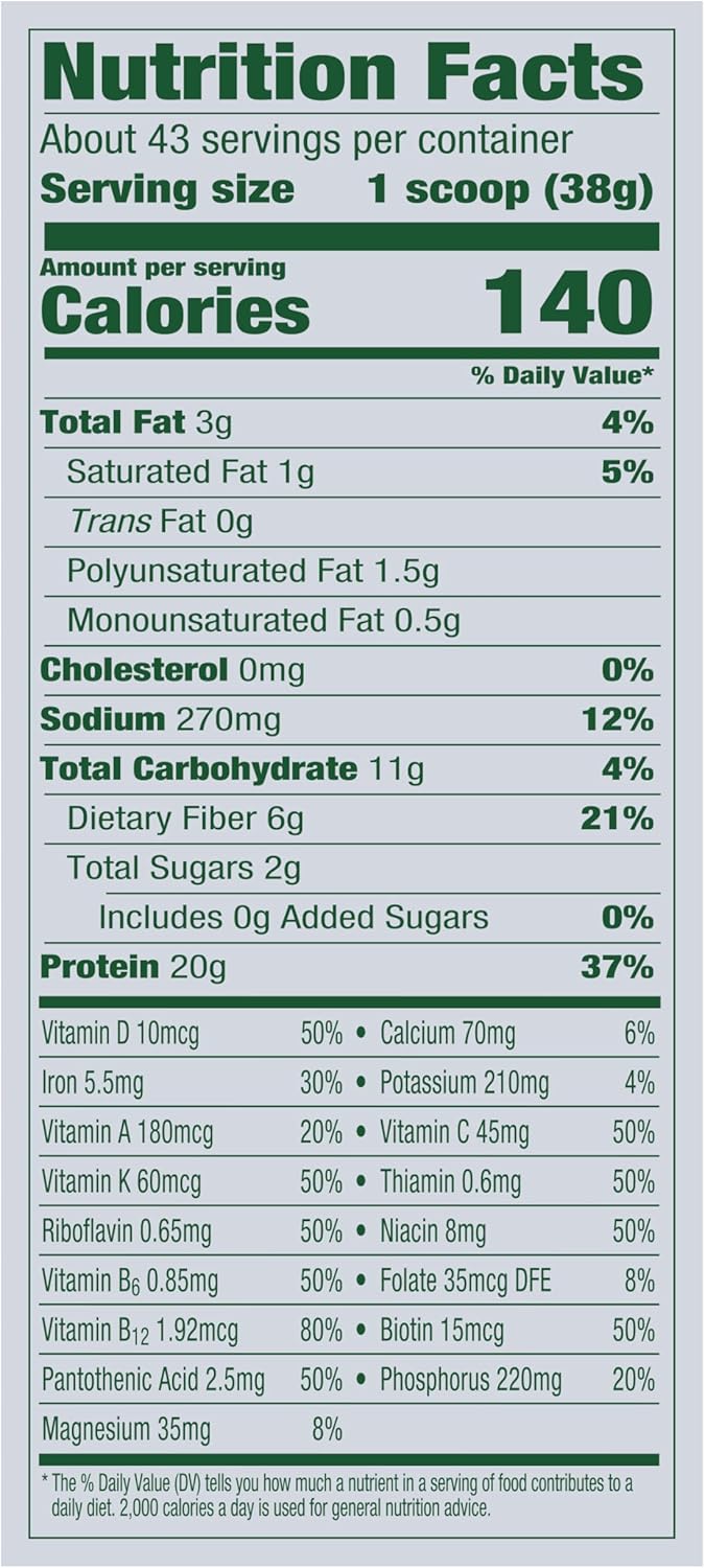 Vega French Vanilla Organic All-in-One Vegan Protein Powder with Superfoods & Vitamins, 3.1 lbs - Keto Friendly, Pea Protein for Women & Men