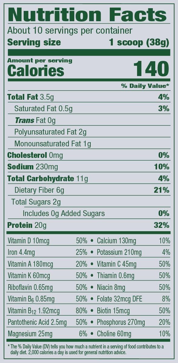 Vega Organic All-in-One Vegan Protein Powder, Unsweetened - Superfood Ingredients, Immunity Support, Keto Friendly, Pea Protein, 13.5 oz