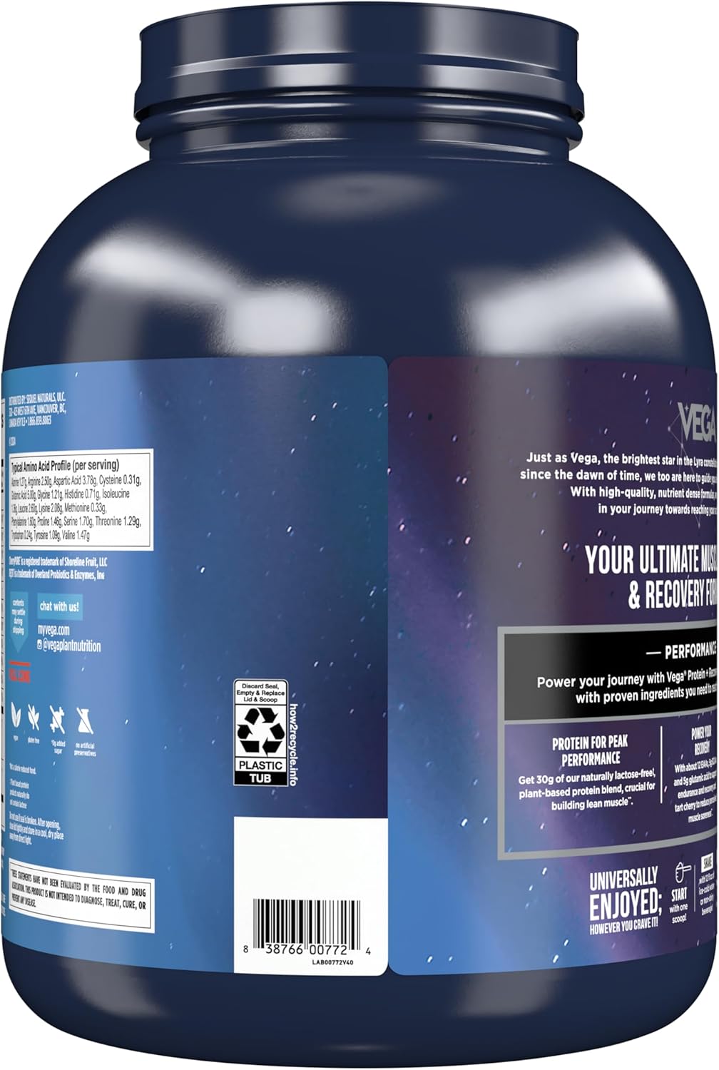 Vega Premium Sport Protein Berry Protein Powder - Vegan, Non-GMO, Gluten-Free Plant-Based Drink Mix - NSF Certified for Sport - 4lb 3 oz