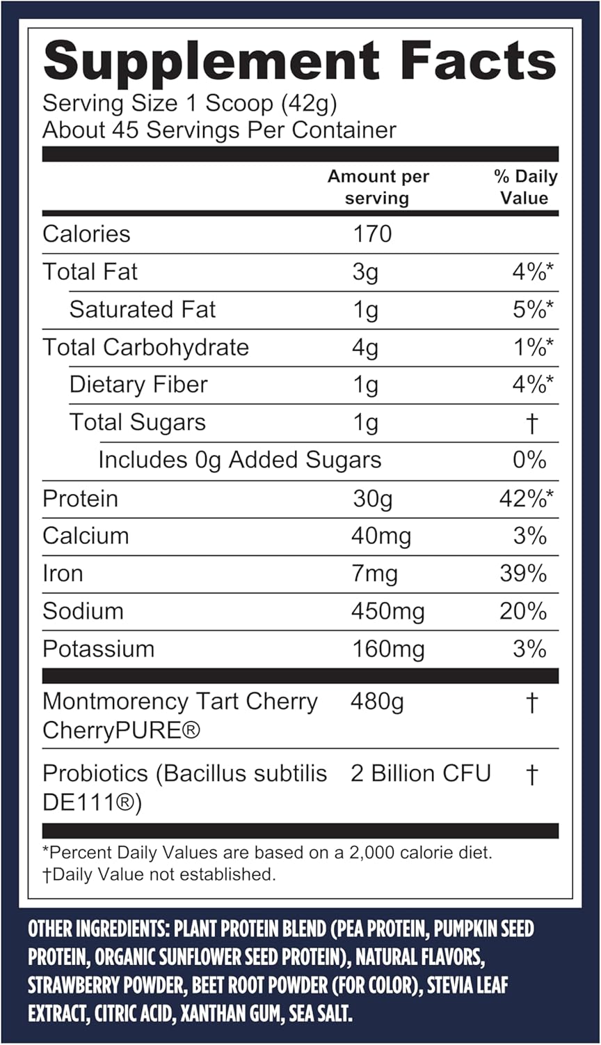 Vega Premium Sport Protein Berry Protein Powder - Vegan, Non-GMO, Gluten-Free Plant-Based Drink Mix - NSF Certified for Sport - 4lb 3 oz