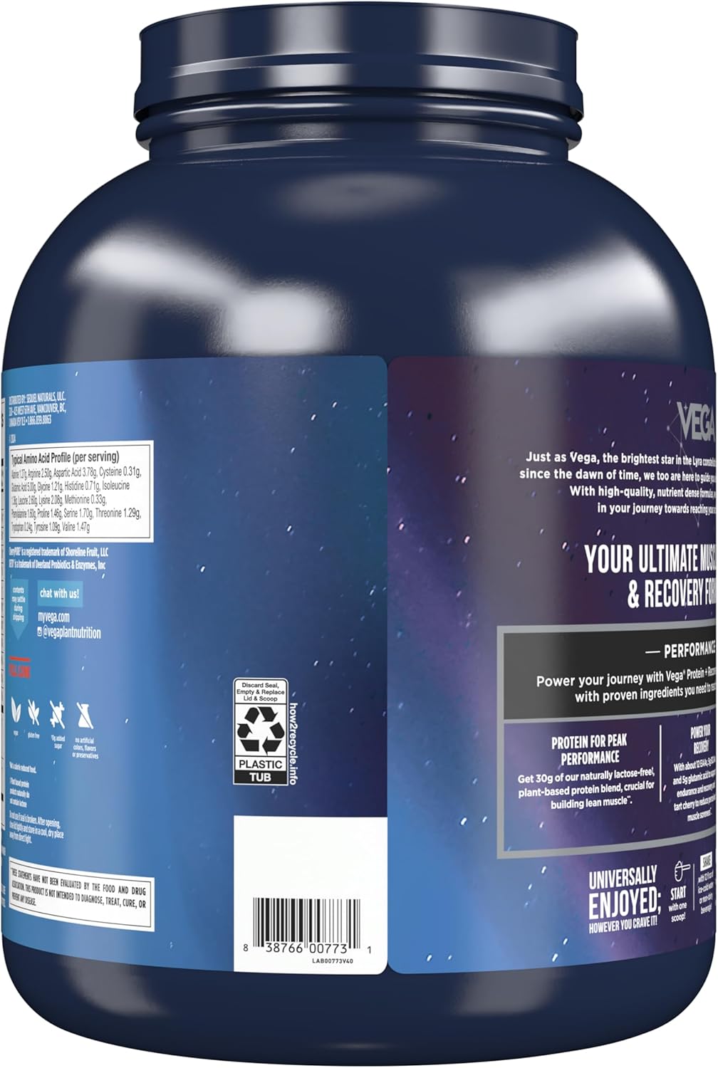 Vega Premium Sport Protein Mocha Powder - Vegan & Non-GMO Plant-Based Drink Mix - NSF Certified for Sport - 4lb 3 oz