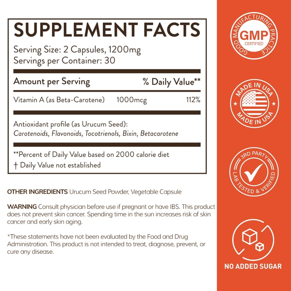 Vegan Accelerated Tanning Capsules with Antioxidants and Herbal Supplements