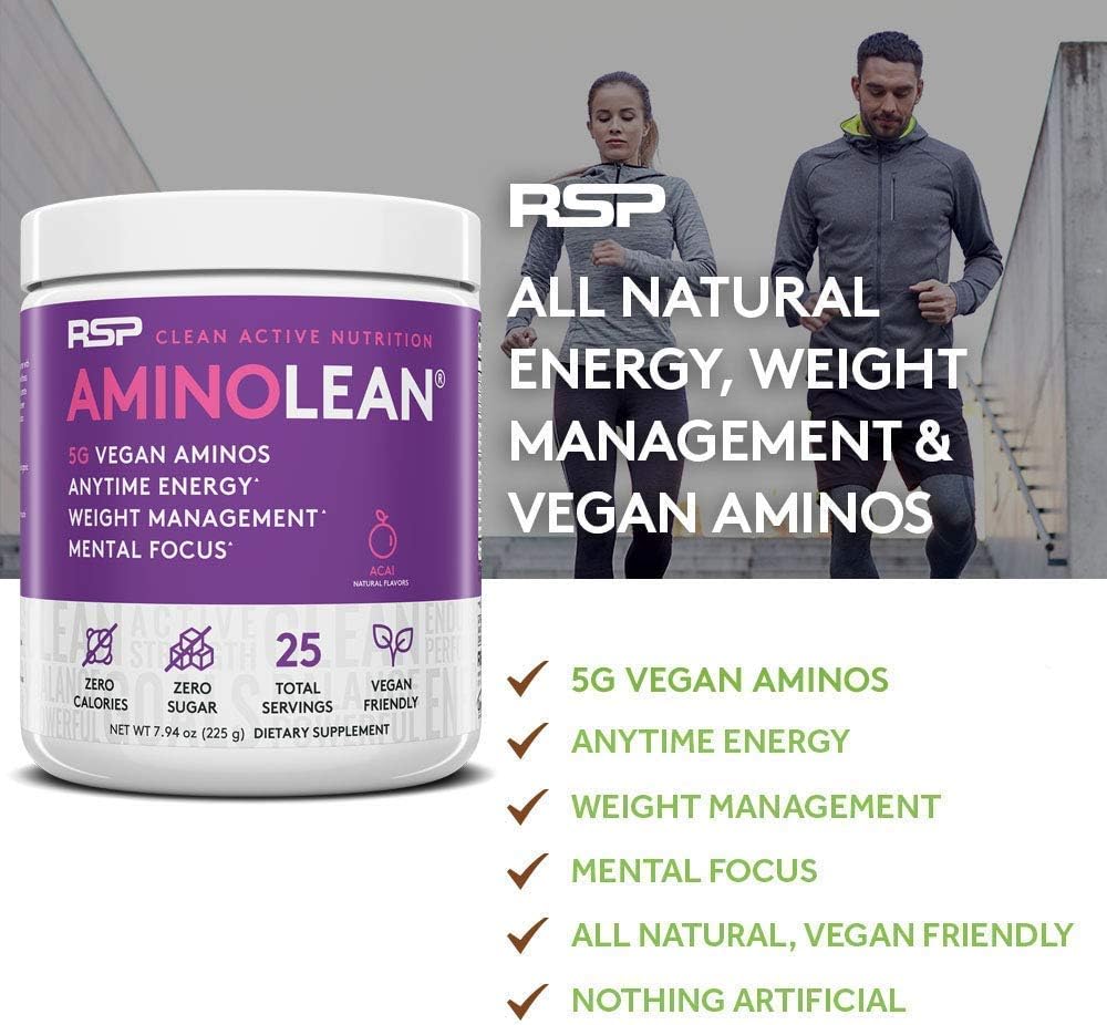 Vegan AminoLean Pre Workout Energy with TrueFit Protein Powder Bundle - Pineapple Coconut & Chocolate Flavor, 25 Servings & 2 LB