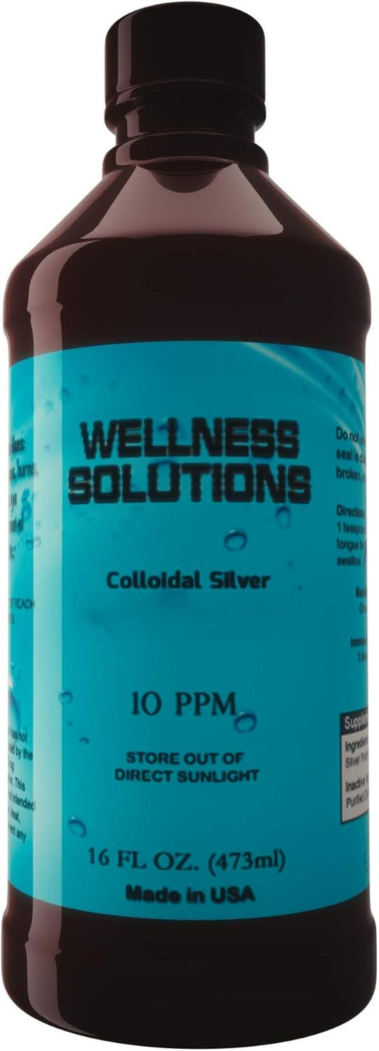 Vegan and Gluten-Free Colloidal Silver Wellness Solution - 16 fl. oz.