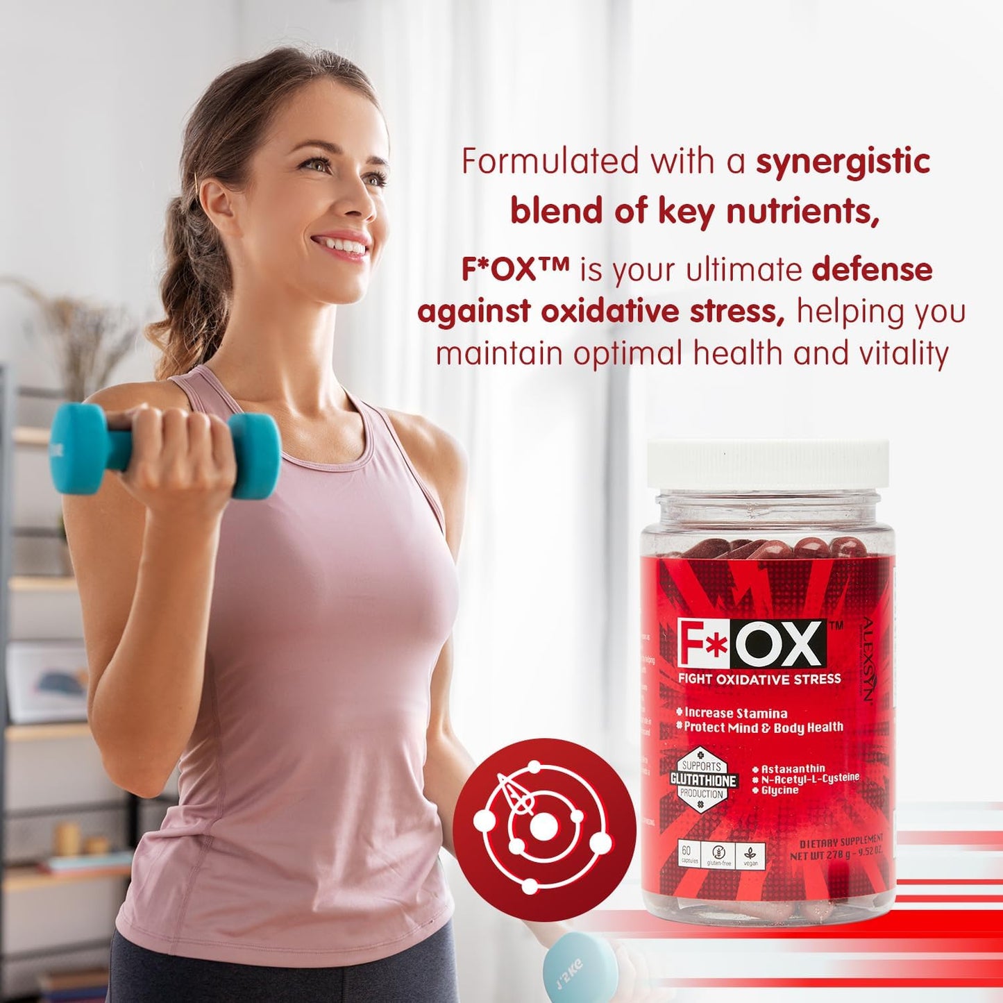 Vegan Antioxidant Supplement for Vitality - Supports Detox - Gluten-Free - 60 Capsules