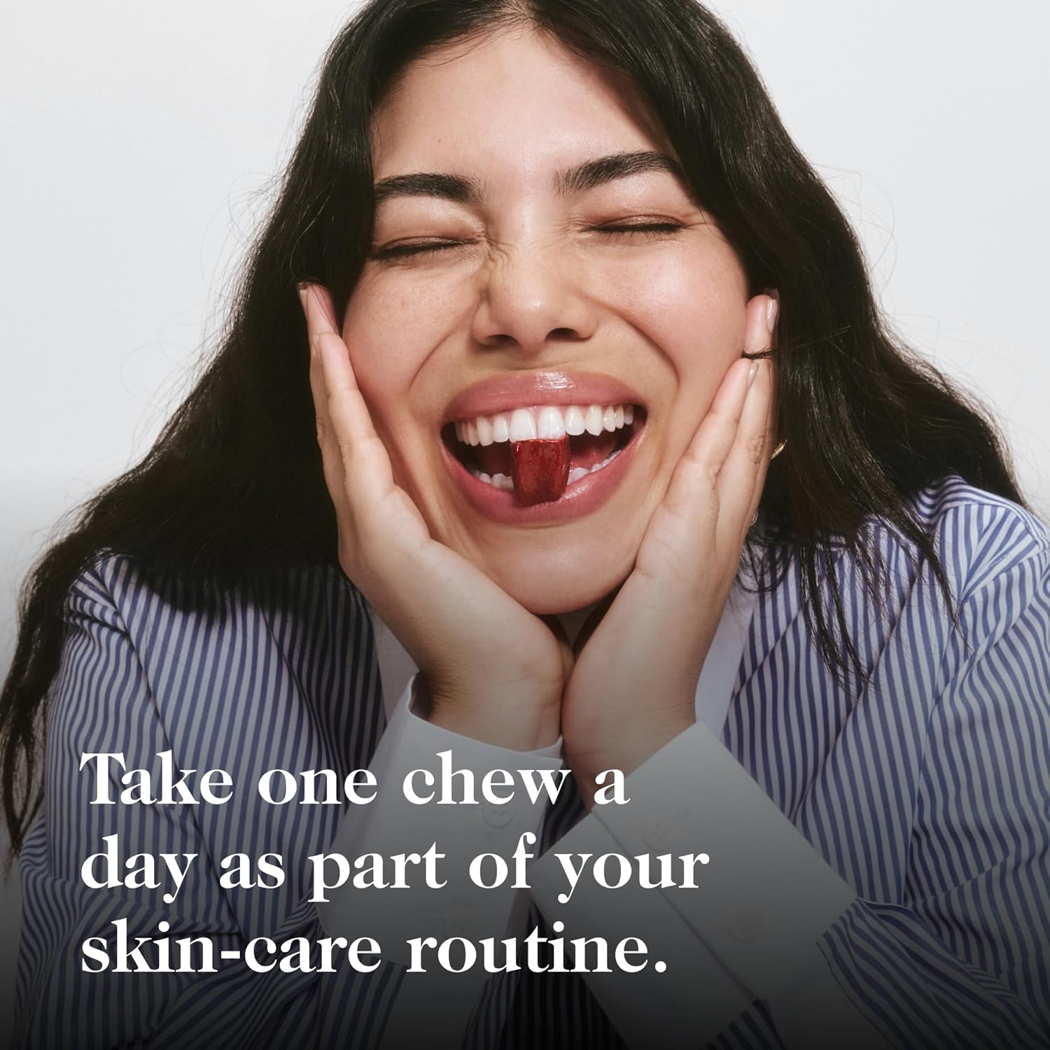 Vegan Beauty Chews with Vitamin E & Niacin for Glowing Skin - Orange Nectarine Flavored - Pack of 30 Chews