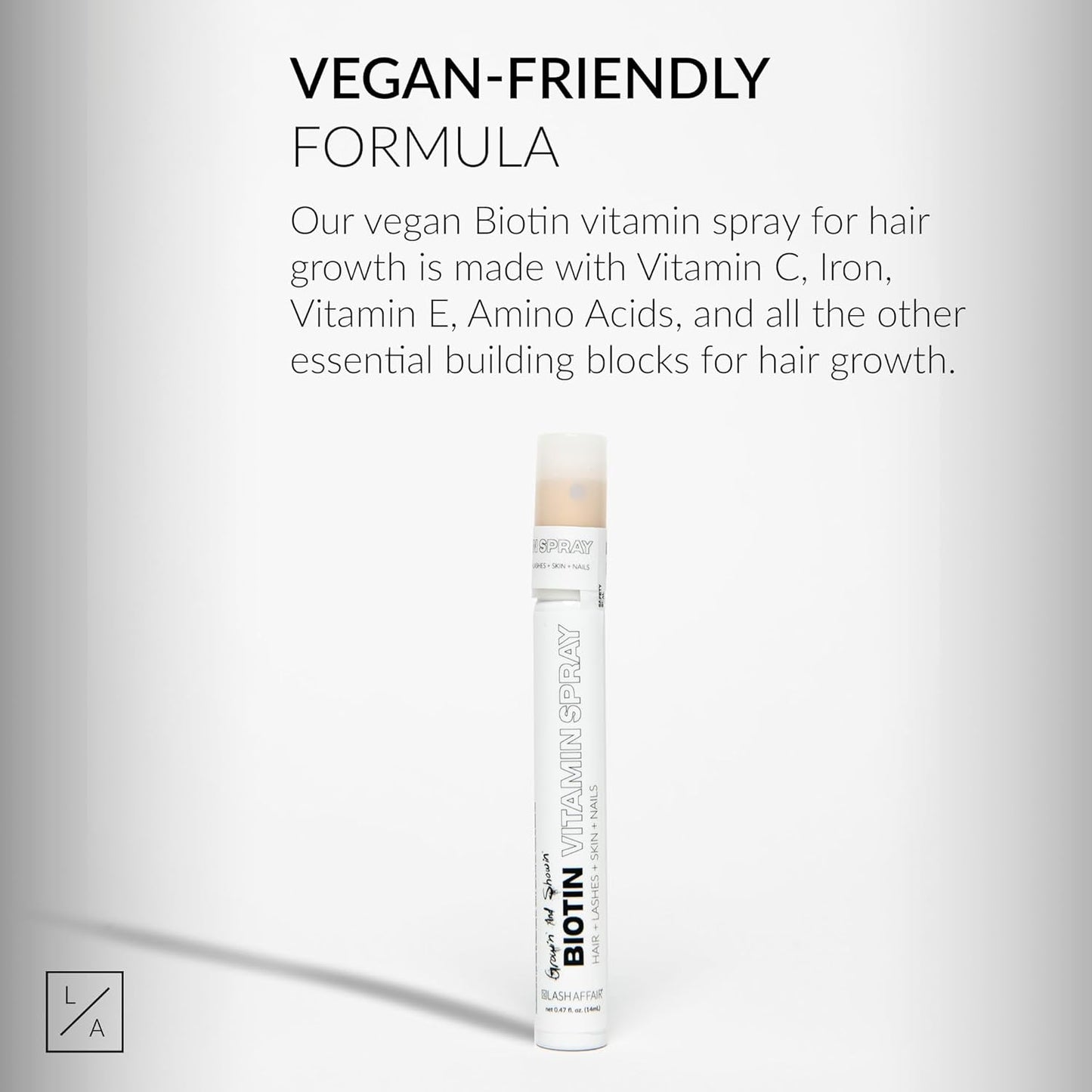 Vegan Biotin Mouth Spray with Vitamin C for Hair, Skin, and Nails Growth - Gluten-Free, Cruelty-Free, Made in USA
