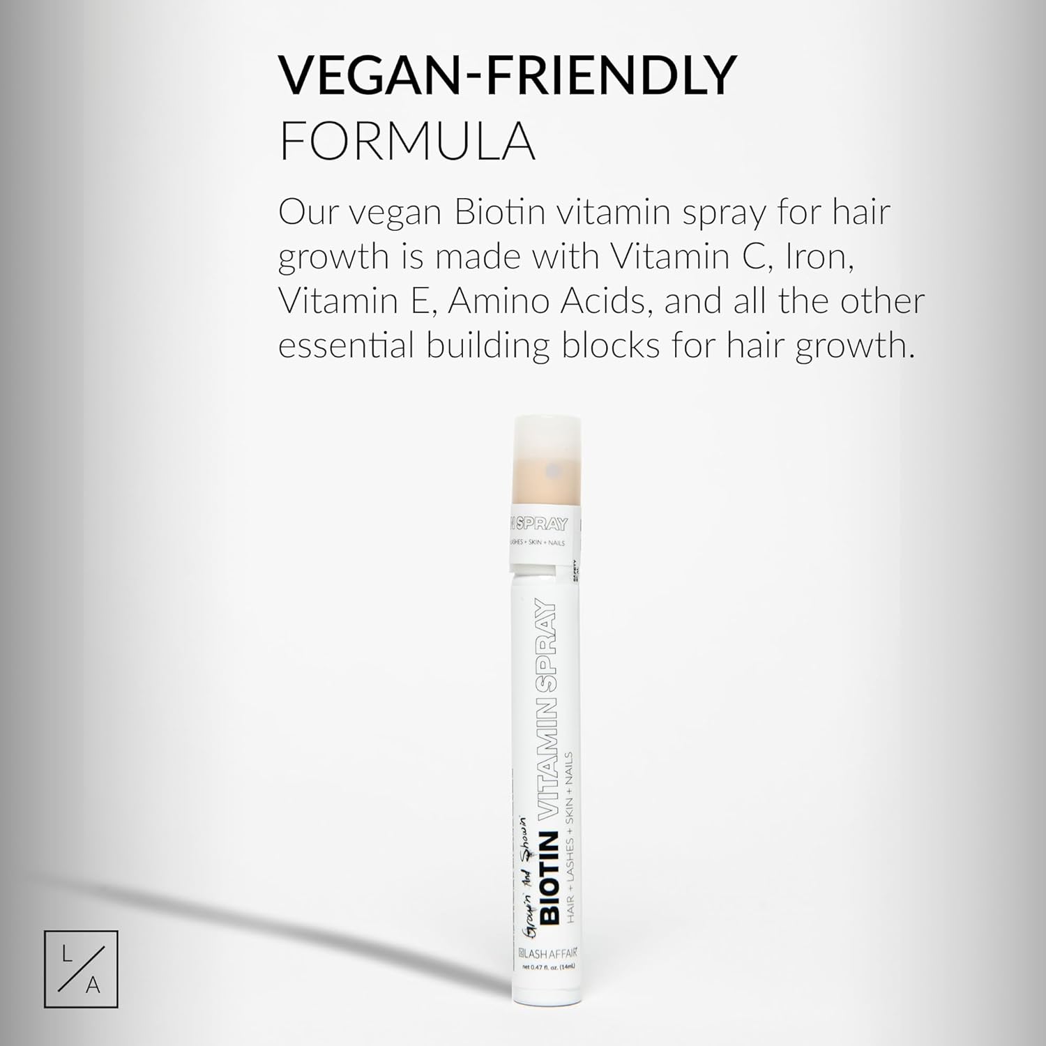 Vegan Biotin Mouth Spray with Vitamin C for Hair, Skin, and Nails Growth - Gluten-Free, Cruelty-Free, Made in USA