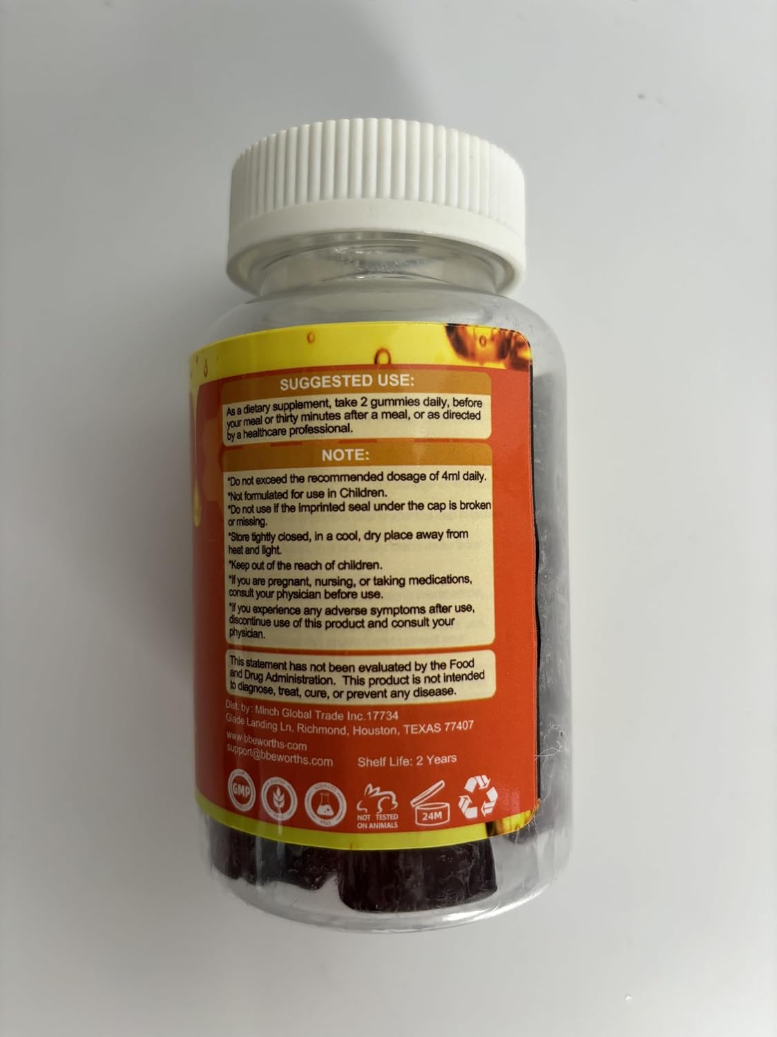 Vegan Black Seed Oil Sea Moss Gummies with Ashwagandha & Elderberry for Immunity, Joints, Hair & Skin - 120 Vegan Gummies Pack