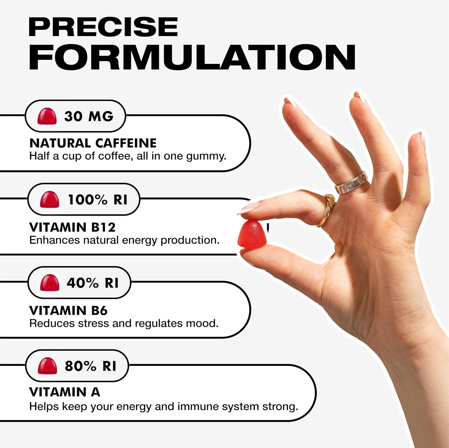 Vegan Caffeine Gummies Variety Pack for Running, Cycling, Sports | Low Sugar Energy Chews (12-Pack)