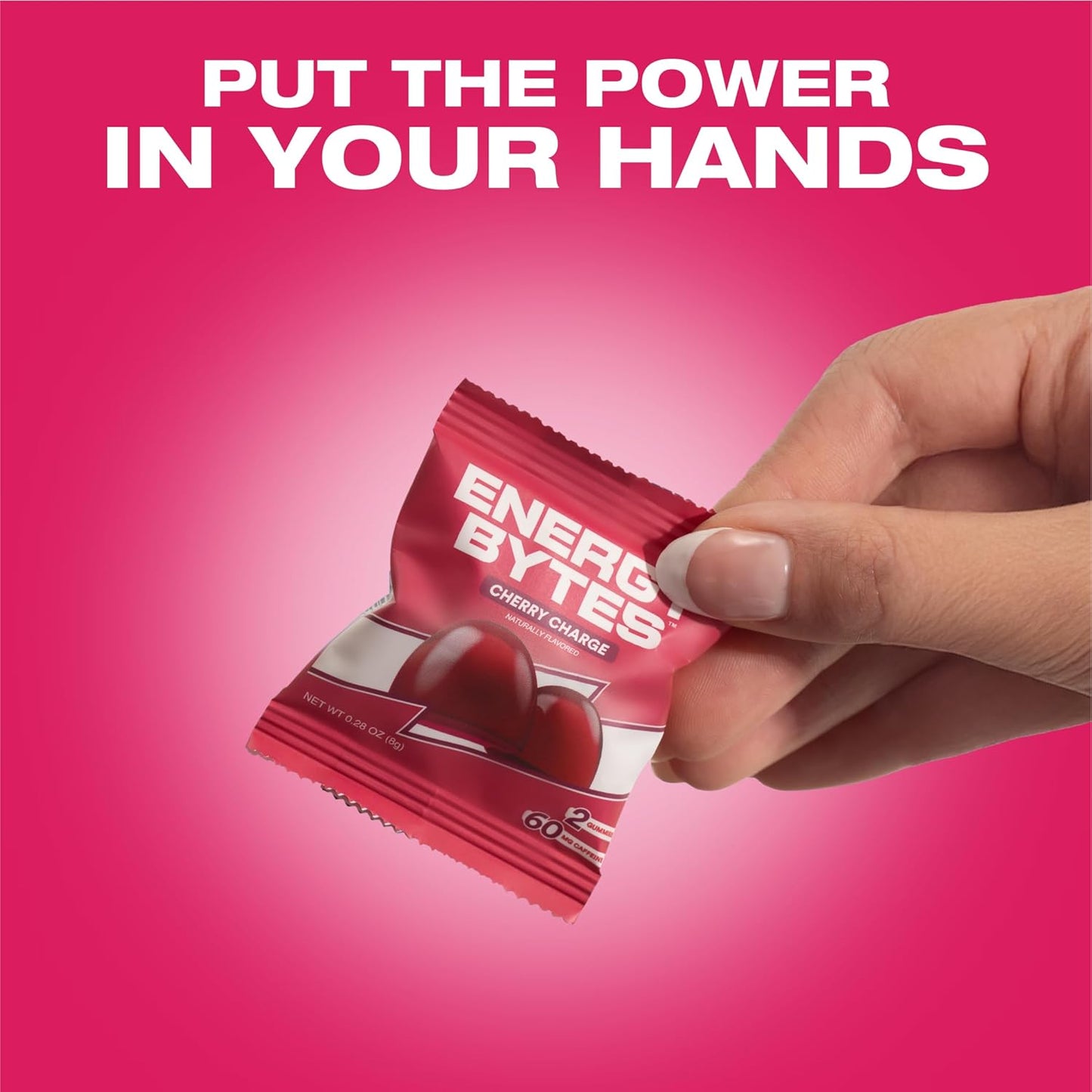 Vegan Cherry Charge Energy Gummies - Ideal for Running, Cycling, and Sports | Low Sugar, Instant Energy Chews (12-Pack)