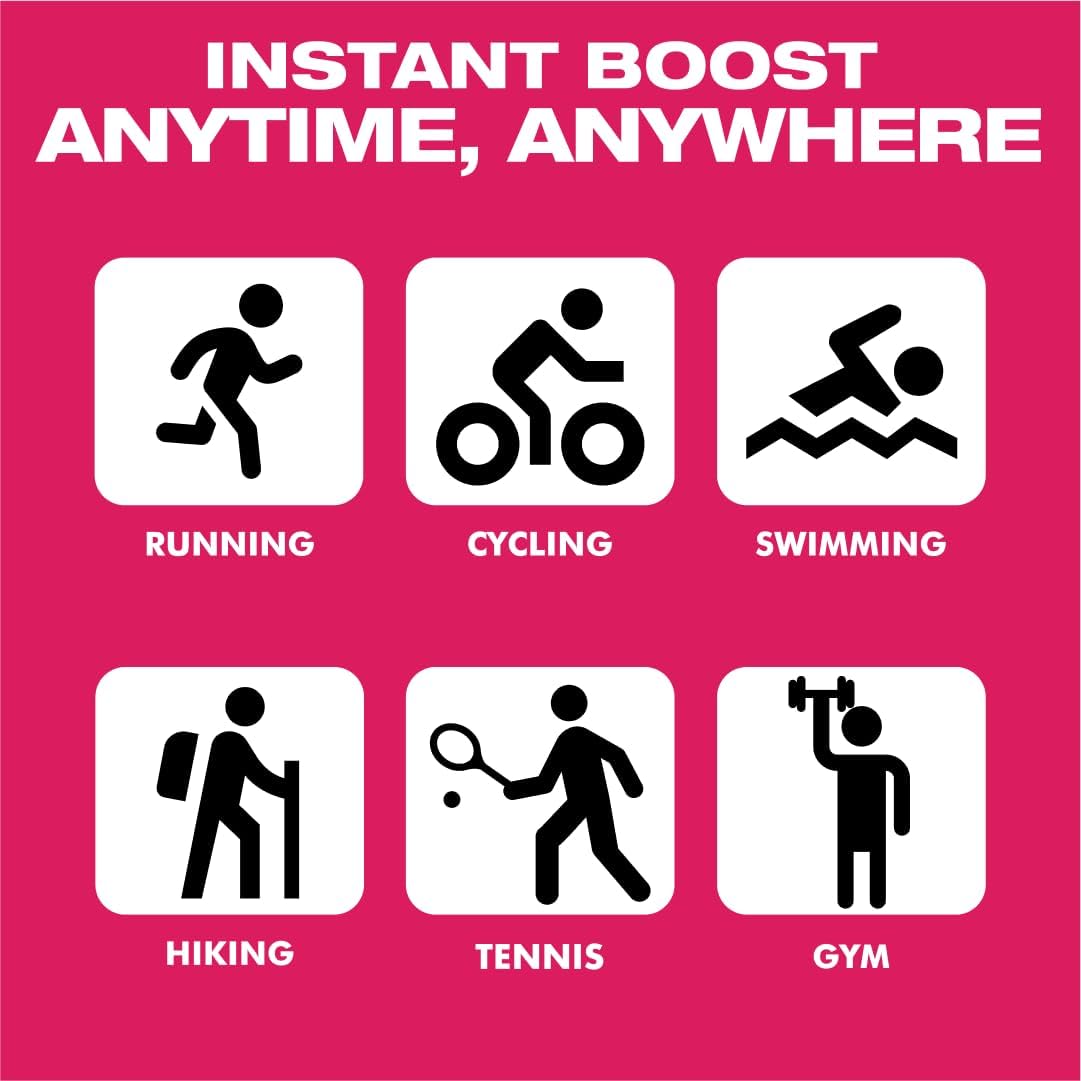 Vegan Cherry Charge Energy Gummies - Ideal for Running, Cycling, and Sports | Low Sugar, Instant Energy Chews (12-Pack)