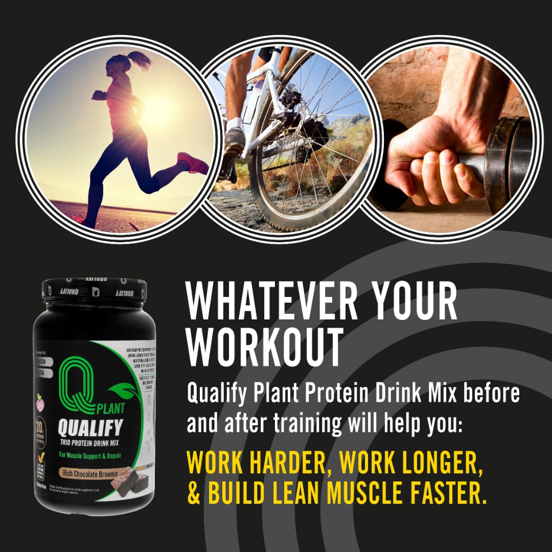 Vegan Chocolate Brownie Plant Protein Powder Mix - Gluten Free, Kosher, 20g Protein, 2.4g BCAA - 1.65lb