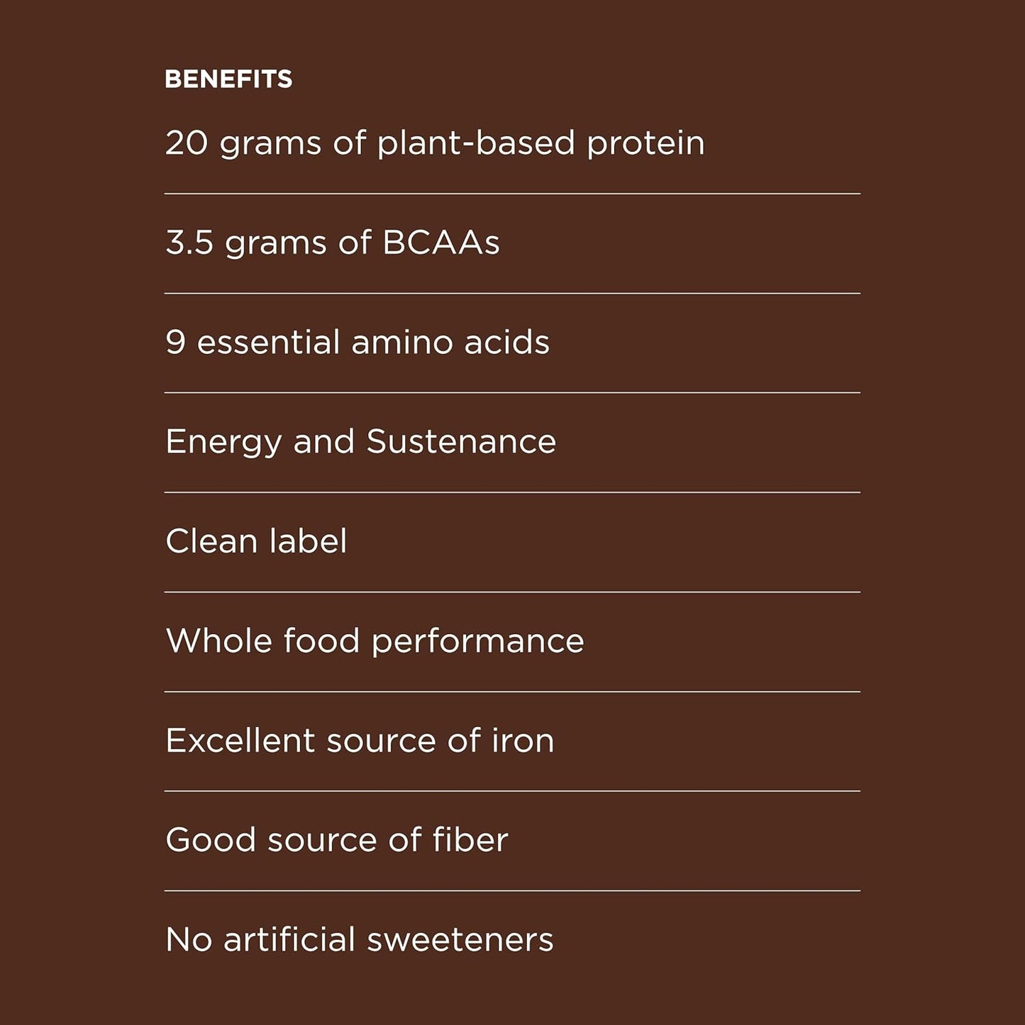 Vegan Chocolate Cacao Protein Powder - 20g Plant-Based Protein Mix - Non-GMO, Gluten-Free - 3.5g BCAAs - 9 Essential Amino Acids - 15-Day Supply