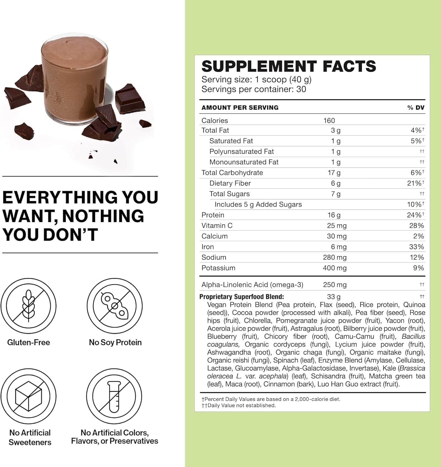 Vegan Chocolate Shakeology Protein Powder - Gluten-Free Superfood Shake for Weight Loss & Lean Muscle - Supports Gut Health & Stress Relief - 30 Servings