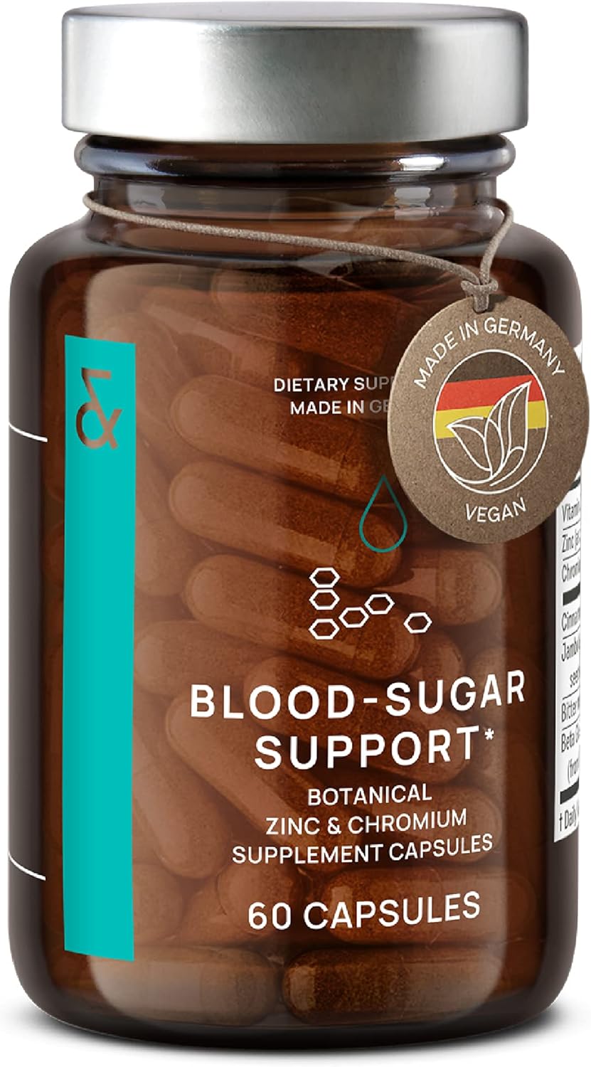 Vegan Cinnamon Extract & Bitter Melon Capsules with Syzygium cumini, Beta Glucan, and Chromium - 60 Count