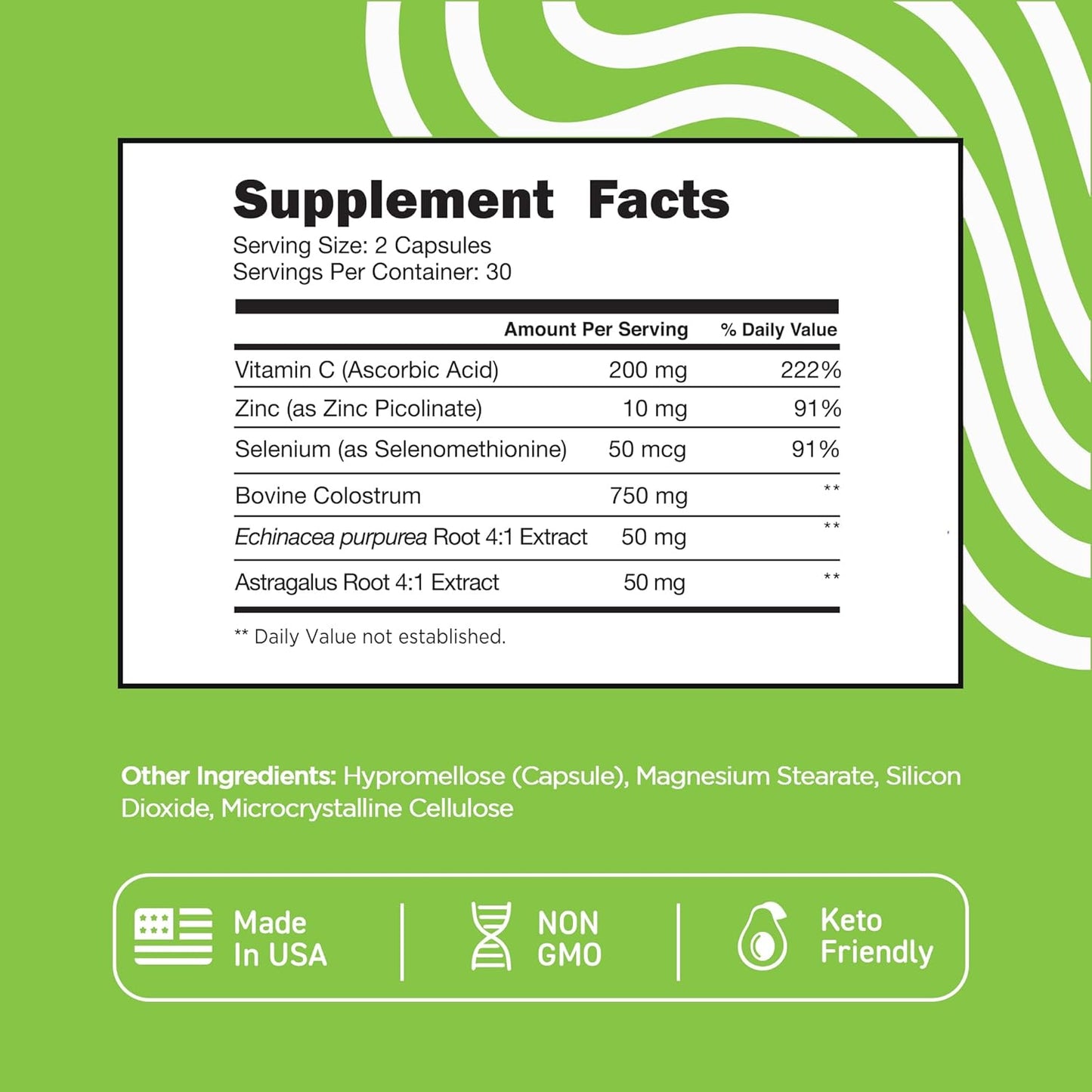 Vegan Collagen Booster and Colostrum Capsules for Vital Vitamins Supplement