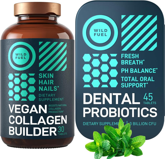 Vegan Collagen Builder & Dental Probiotics Bundle for Fresh Breath - WILD FUEL