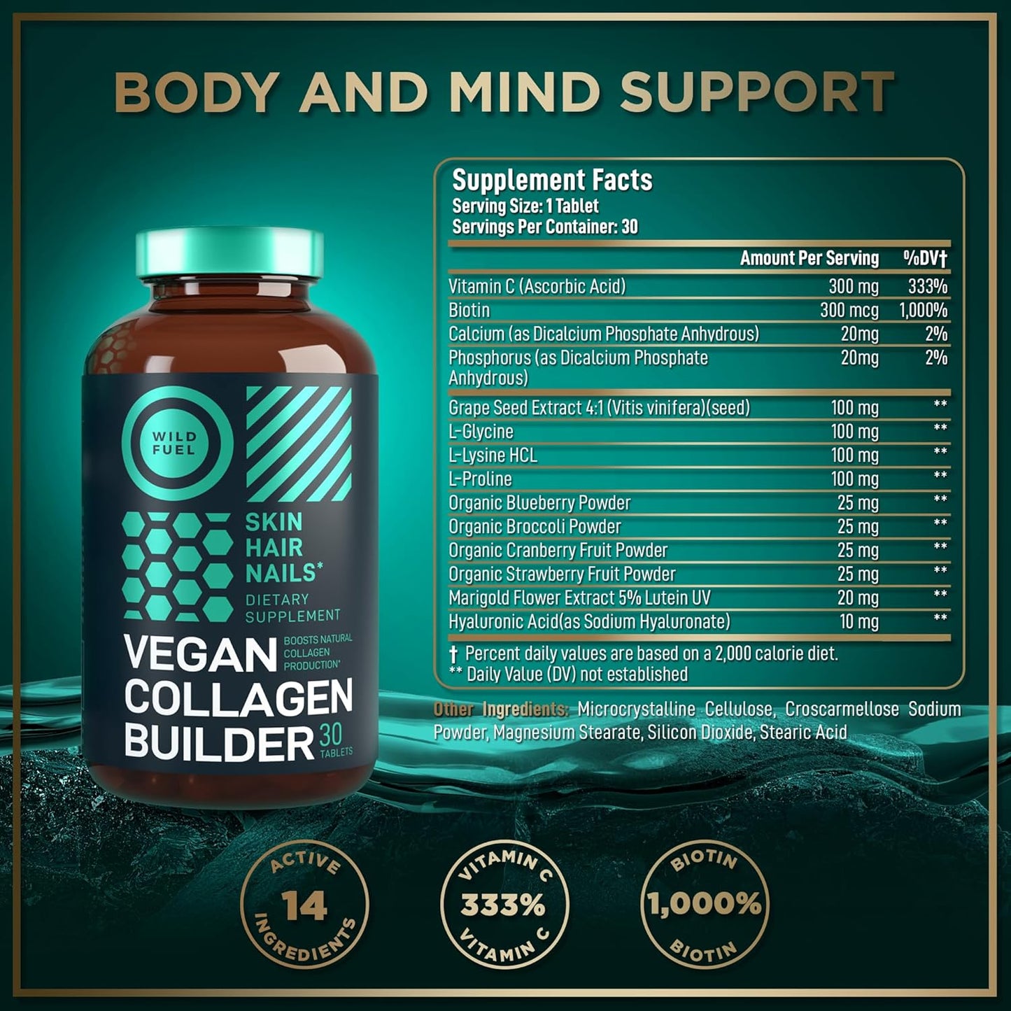 Vegan Collagen Builder & Dental Probiotics Bundle for Fresh Breath - WILD FUEL