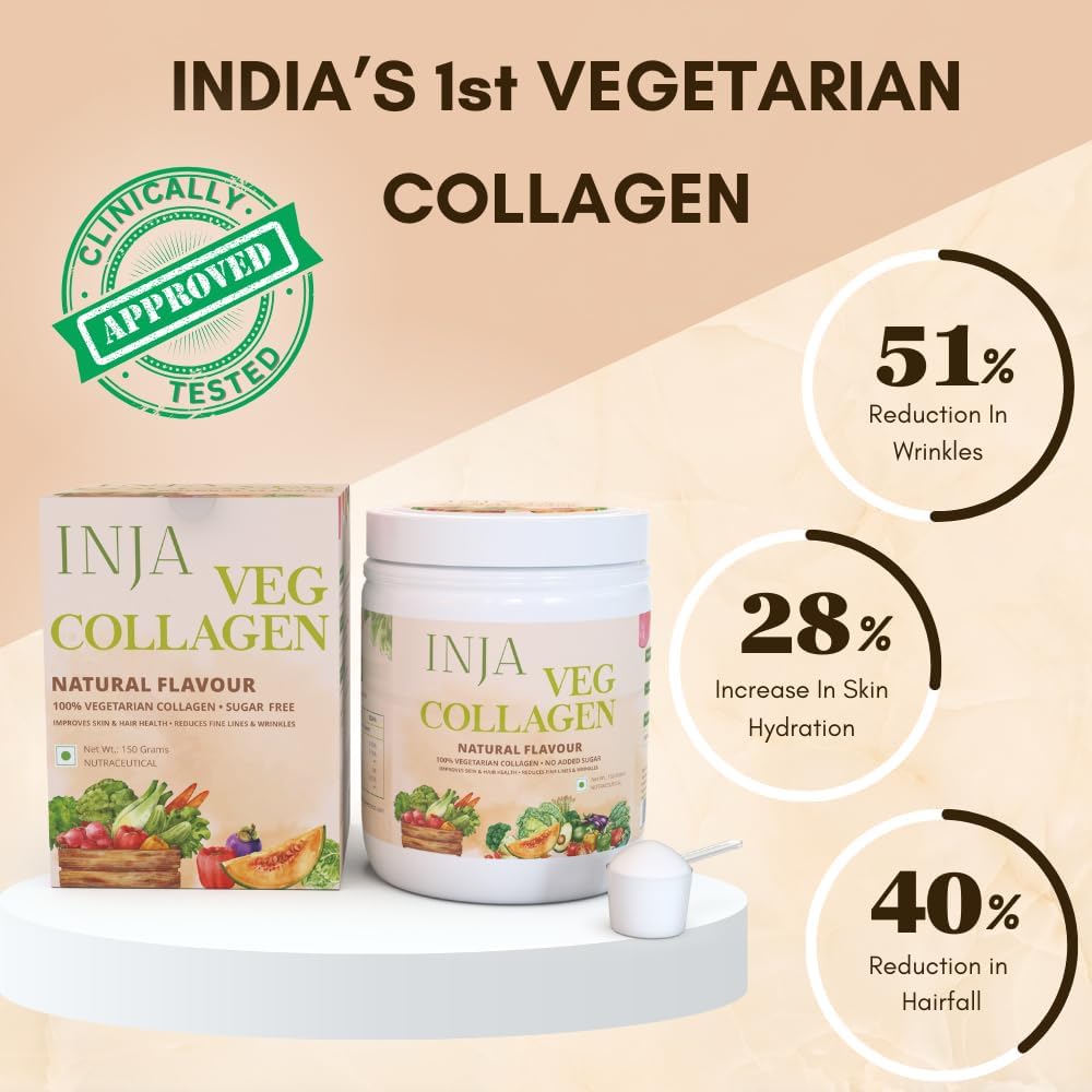 Vegan Collagen Powder Supplement for Skin and Hair Health, No Added Sugar, Anti-Aging Formula for Men and Women