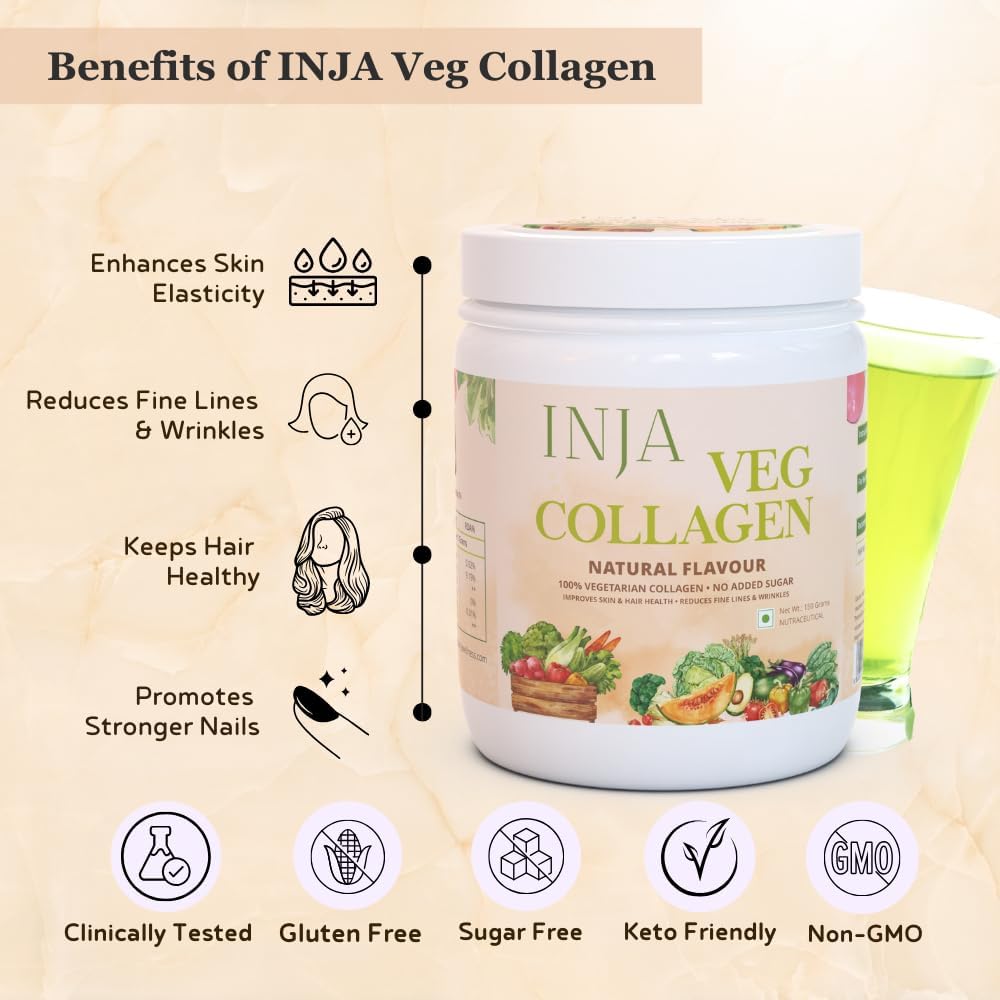 Vegan Collagen Powder Supplement for Skin and Hair Health, No Added Sugar, Anti-Aging Formula for Men and Women