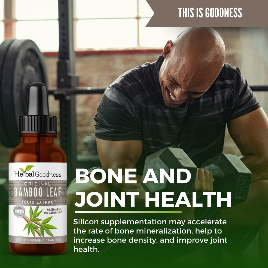 Vegan Collagen Superfood with Bamboo Extract for Hair Growth, Skin, Nails, and Joints - 70% Natural Silica - 12 Bottles of 1oz Dietary Fiber - Herbal Goodness