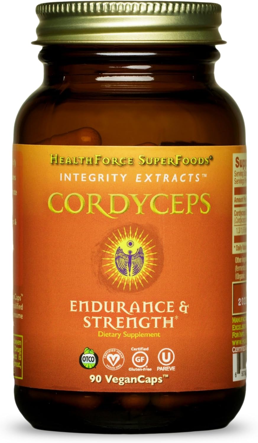 Vegan Cordyceps Capsules - 90 Capsules by HealthForce SuperFoods - BoostGo Australia