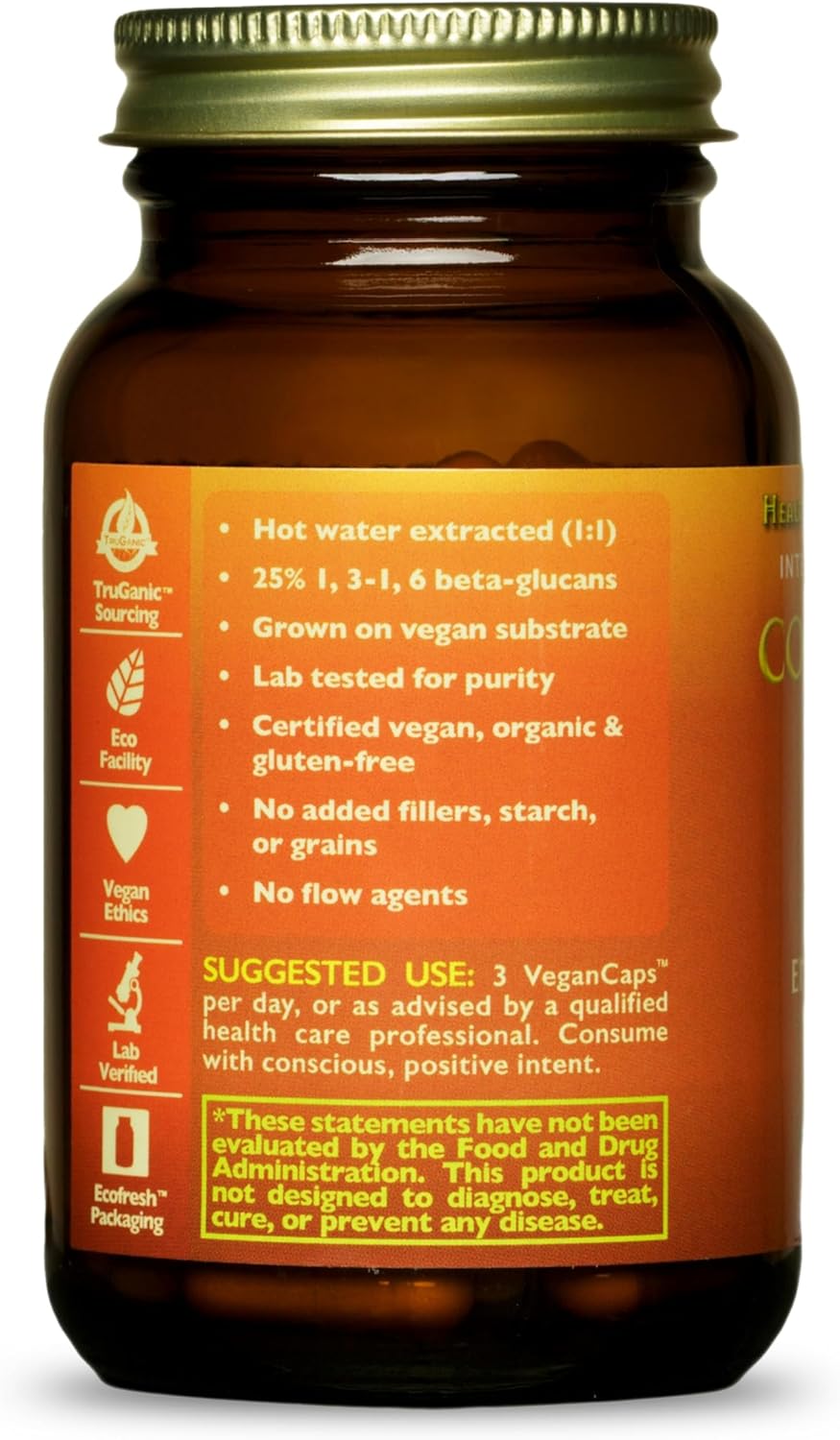 Vegan Cordyceps Capsules - 90 Capsules by HealthForce SuperFoods - BoostGo Australia