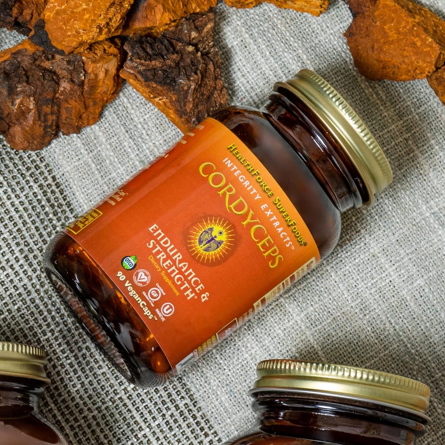 Vegan Cordyceps Capsules - 90 Capsules by HealthForce SuperFoods - BoostGo Australia