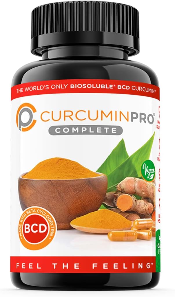 Vegan Curcuminpro Complete BCD with Organic Turmeric for Joint & Muscle Support - 60 Count