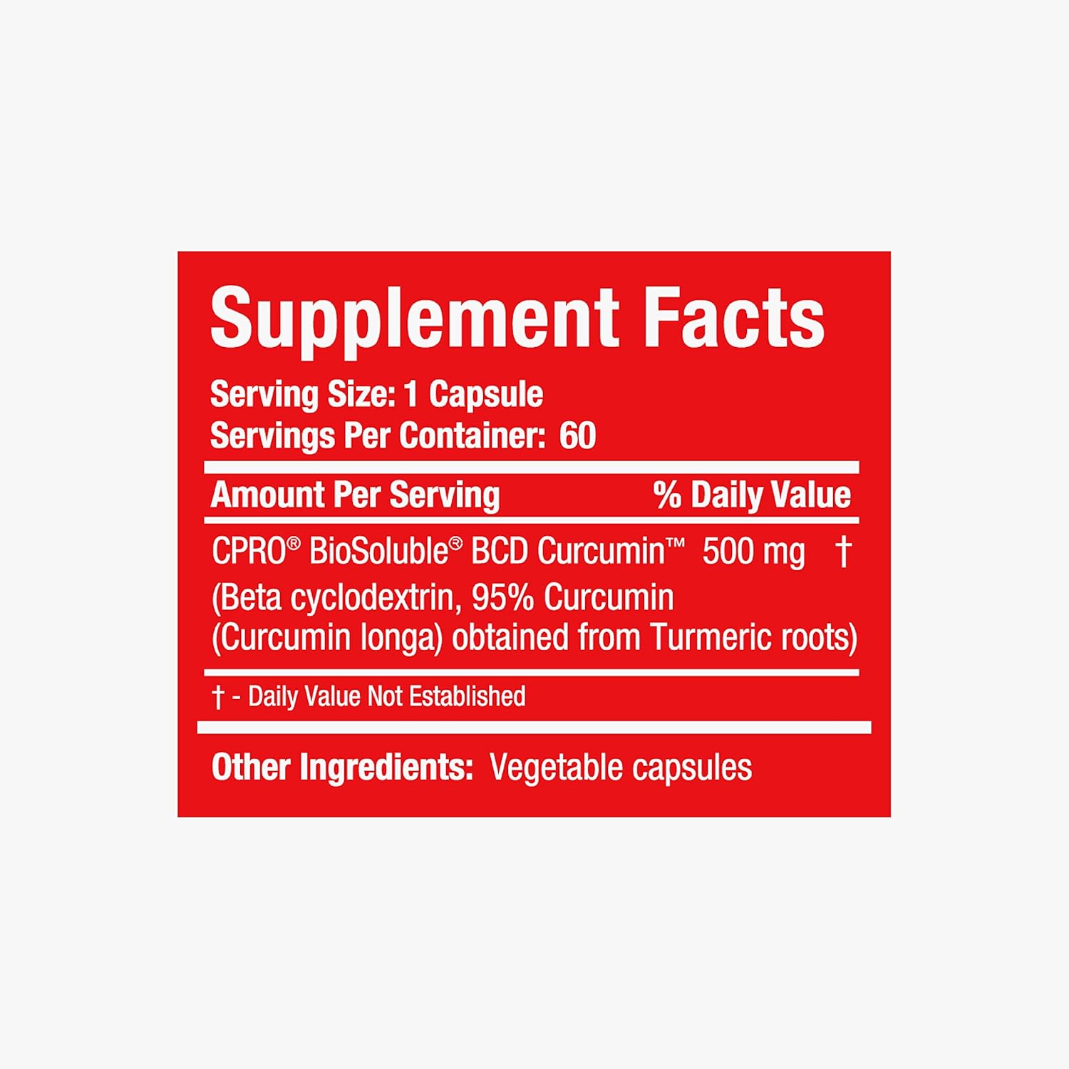 Vegan Curcuminpro Complete BCD with Organic Turmeric for Joint & Muscle Support - 60 Count